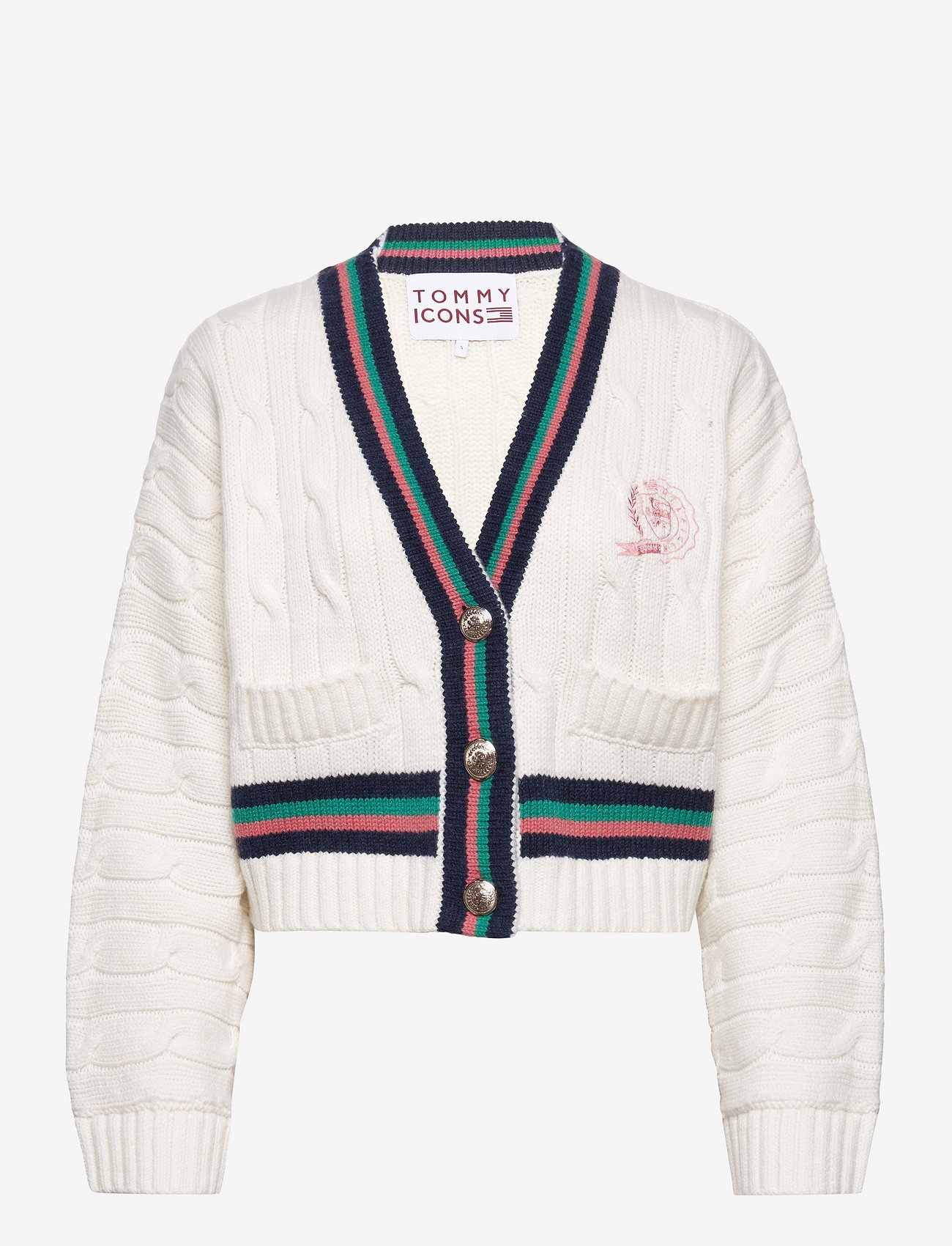 Tommy Hilfiger Icon Cable V-nk Cardigan - Cardigans | Boozt.com