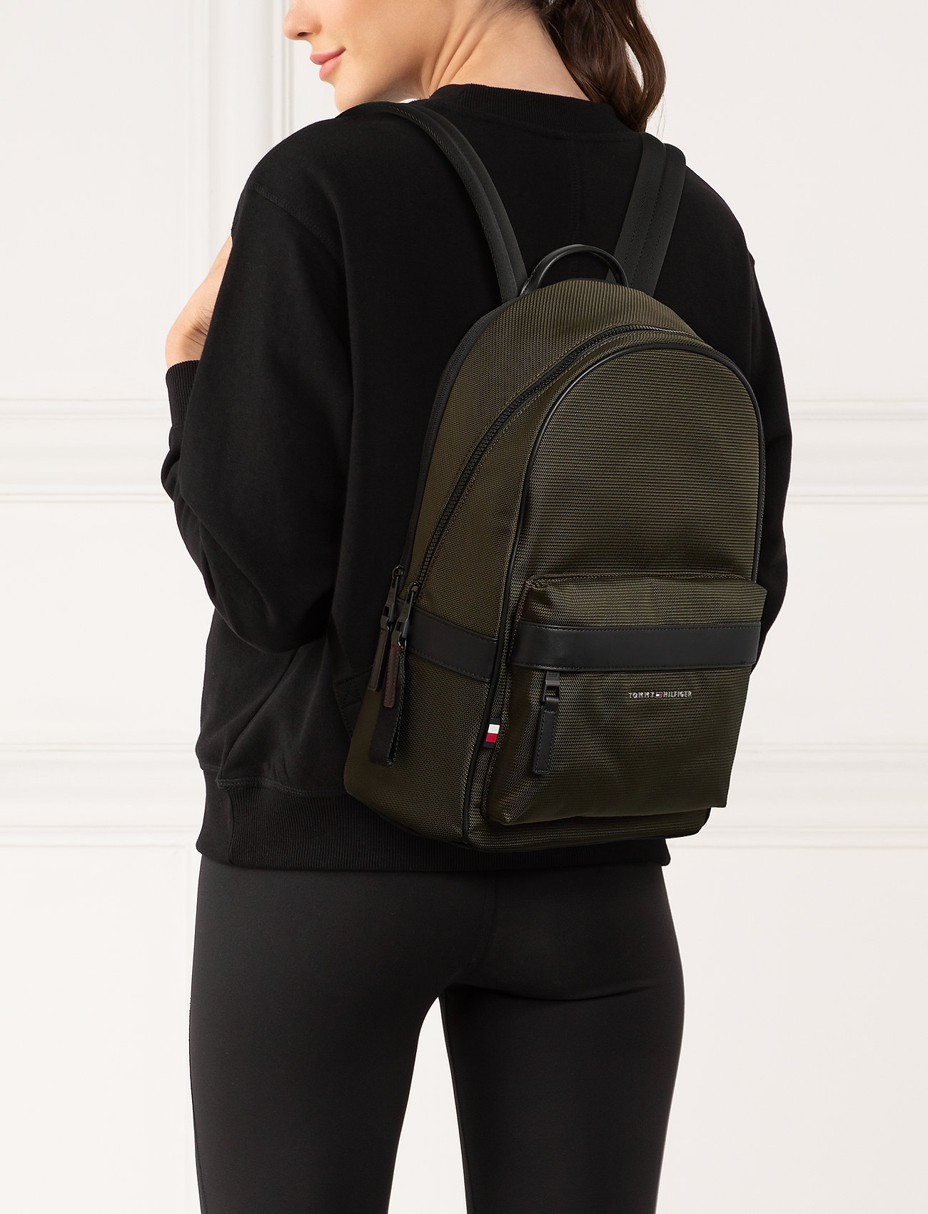 Elevated Nylon Backpack (Camo Green 
