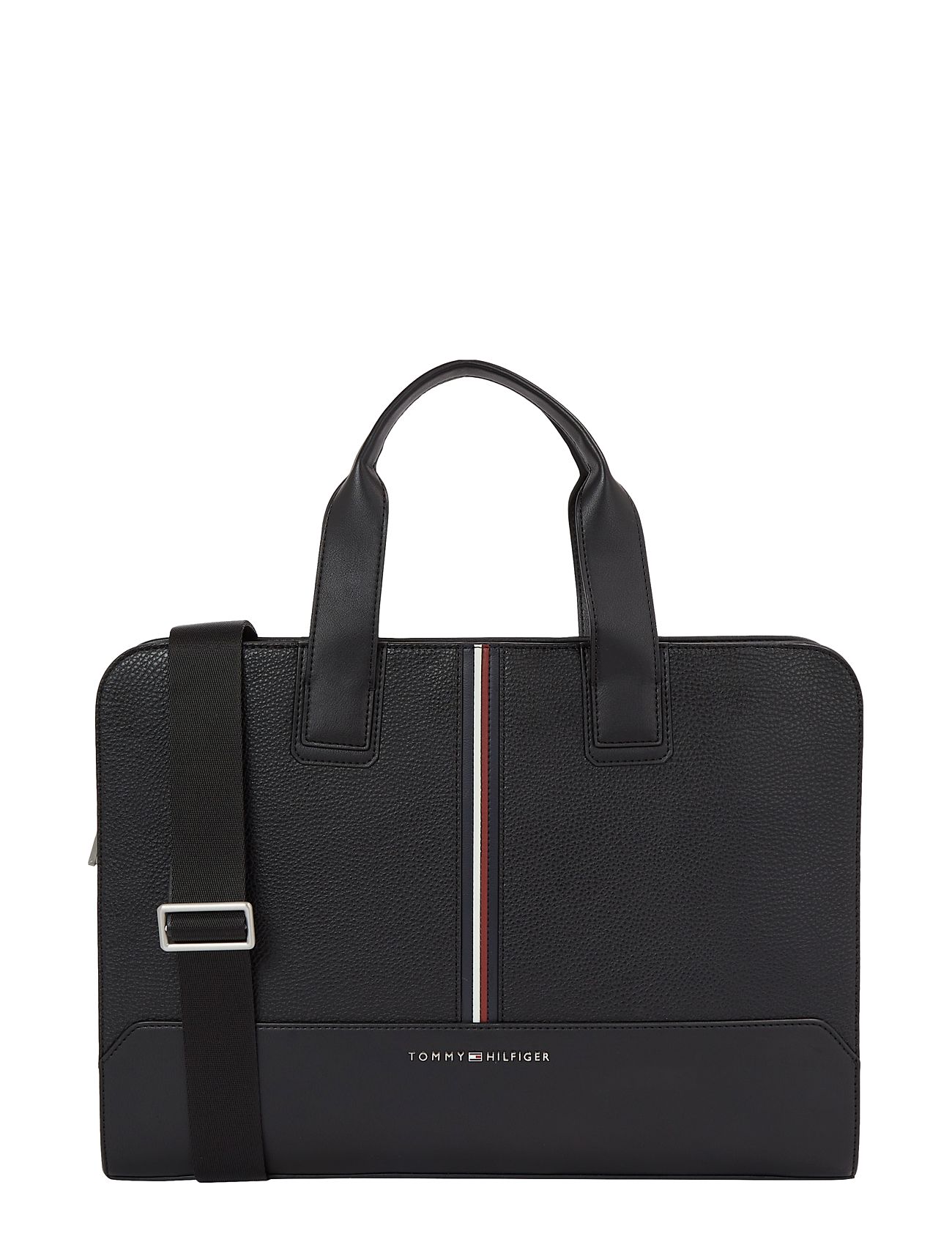 Th Central Slim Computer Bag Computertaske Taske Black Tommy Hilfiger