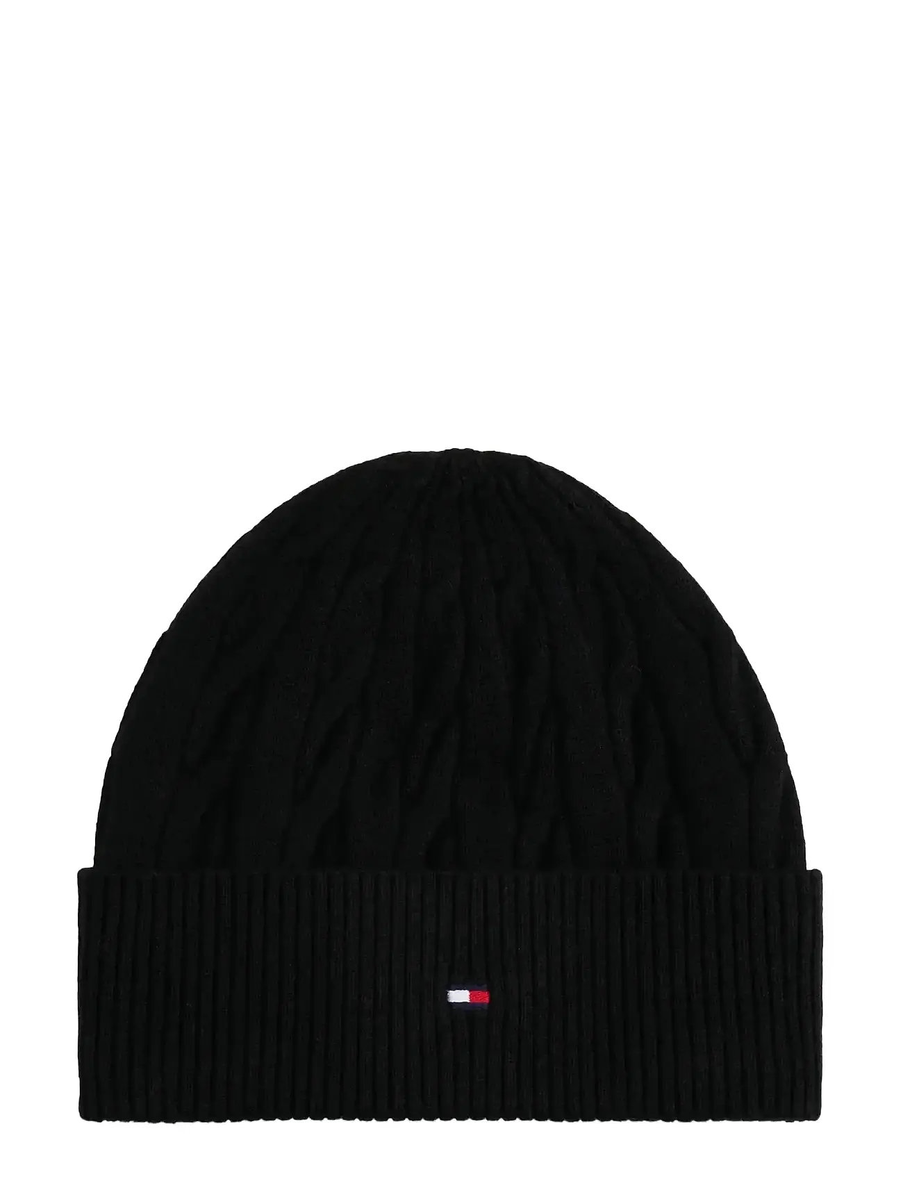 TOMMY HILFIGER Th Flag Cable Knit Pudelmütze Schwarz - One Size - Herren