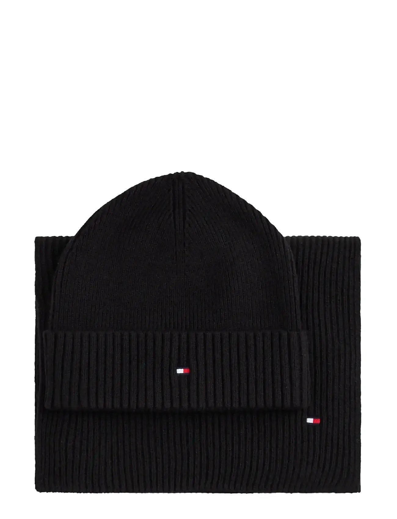 TOMMY HILFIGER Th Flag Pudelmütze & Schal Gp Schwarz - One Size - Herren