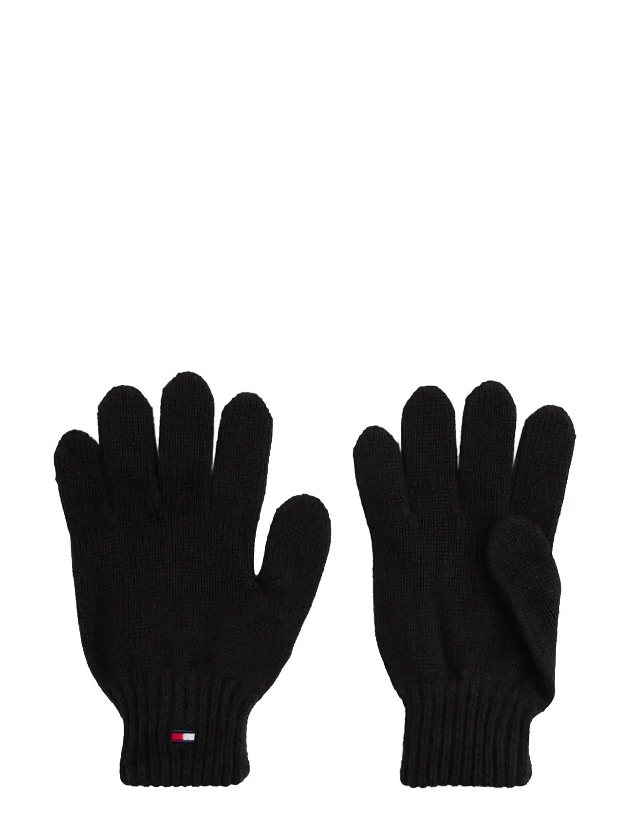 Tommy Hilfiger Small Flag Gloves, L/XL, Black, Handsker & Luffer > Handsker, Børn