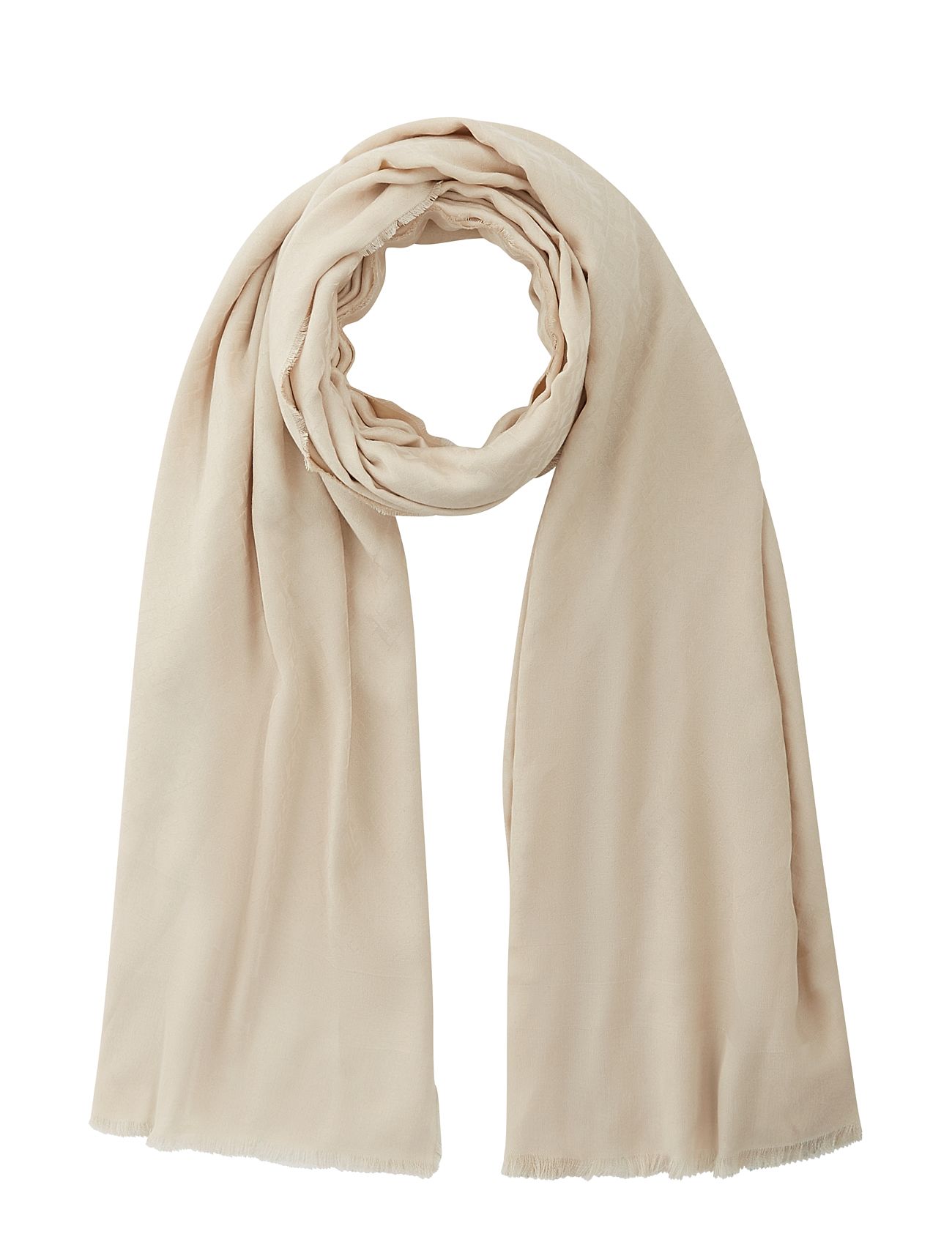 Elevated Chic Jacquard Scarf Cream Tommy Hilfiger