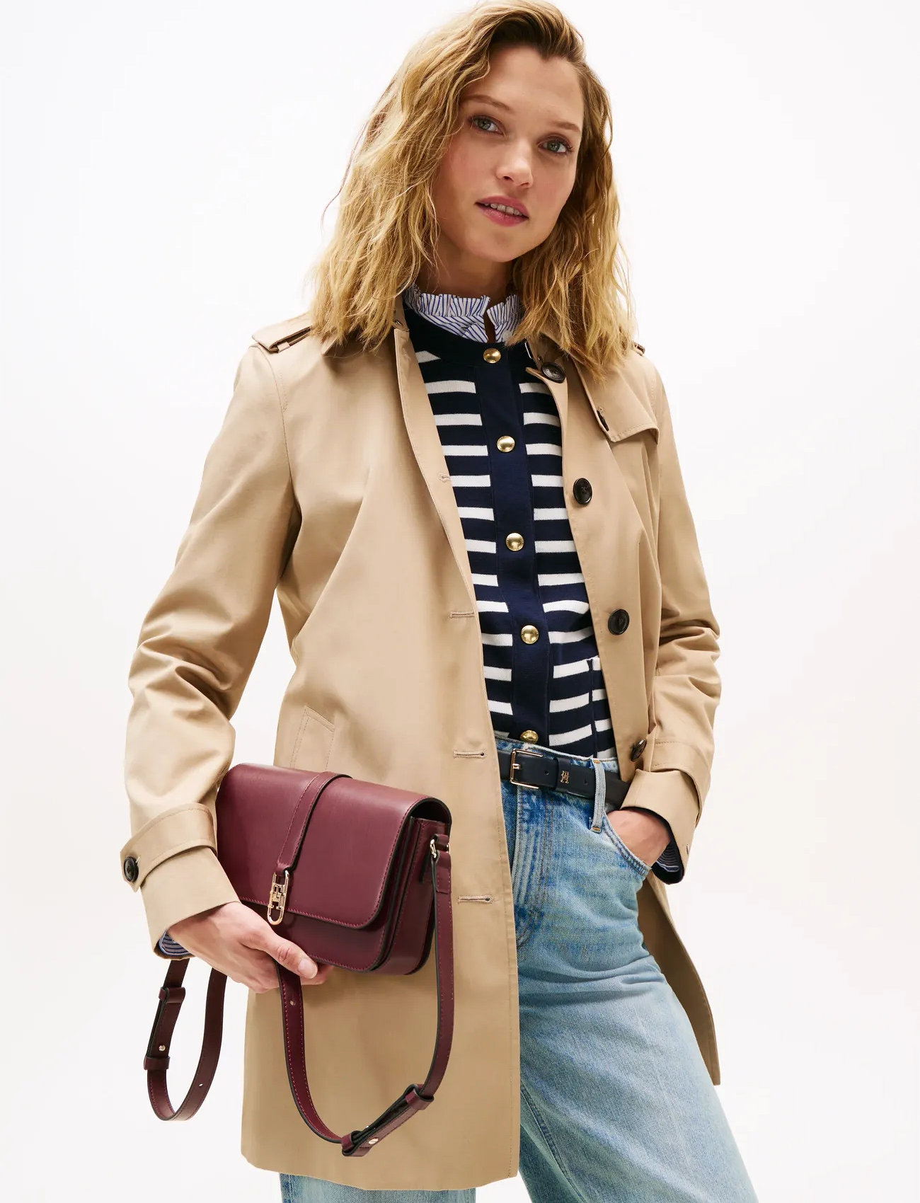 Tommy Hilfiger Th Libre Flap Crossover, One Size, Burgundy, Tasker > Crossbody-Tasker, Dame