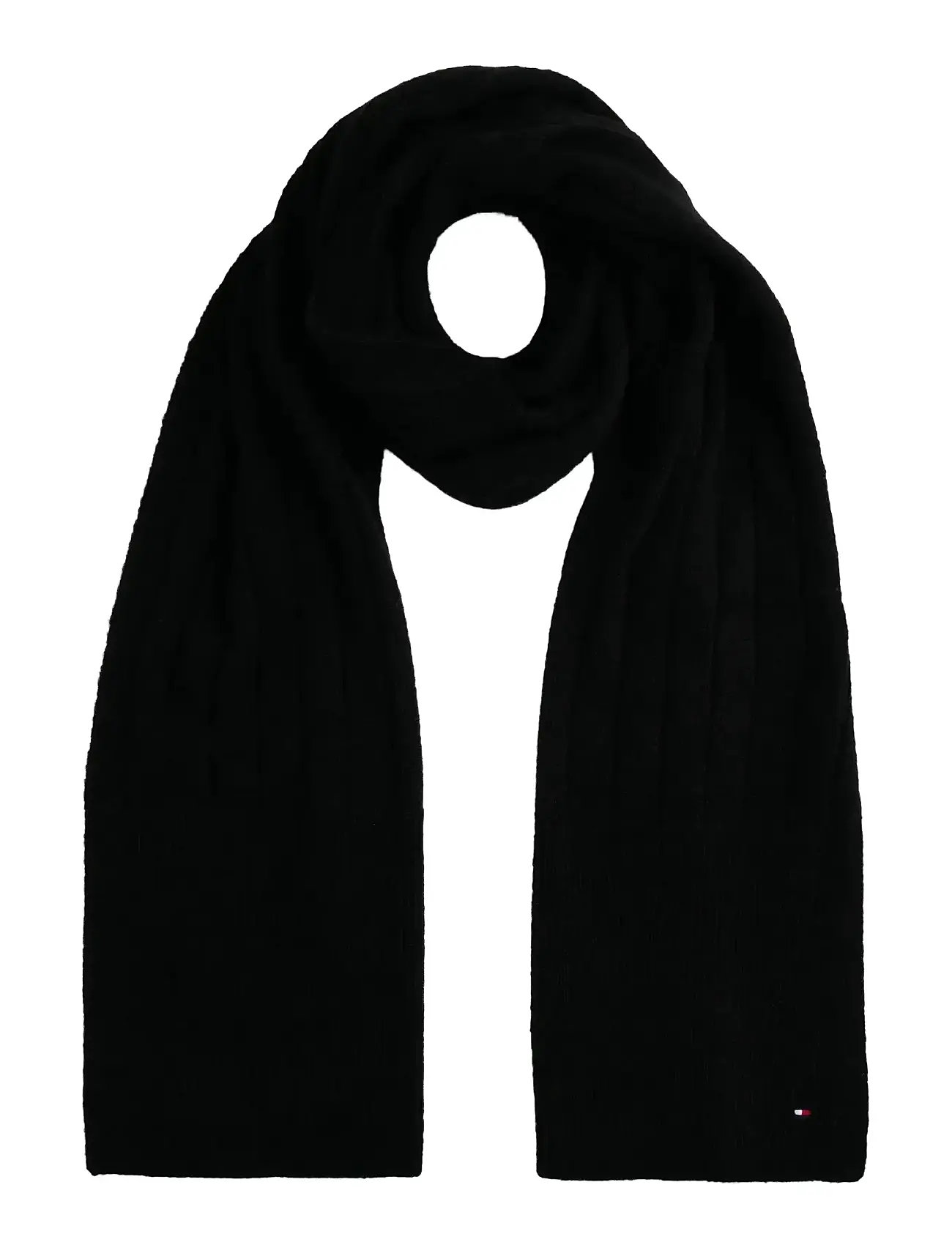 TOMMY HILFIGER Th Flag Fluffy Schal Schwarz - One Size - Damen