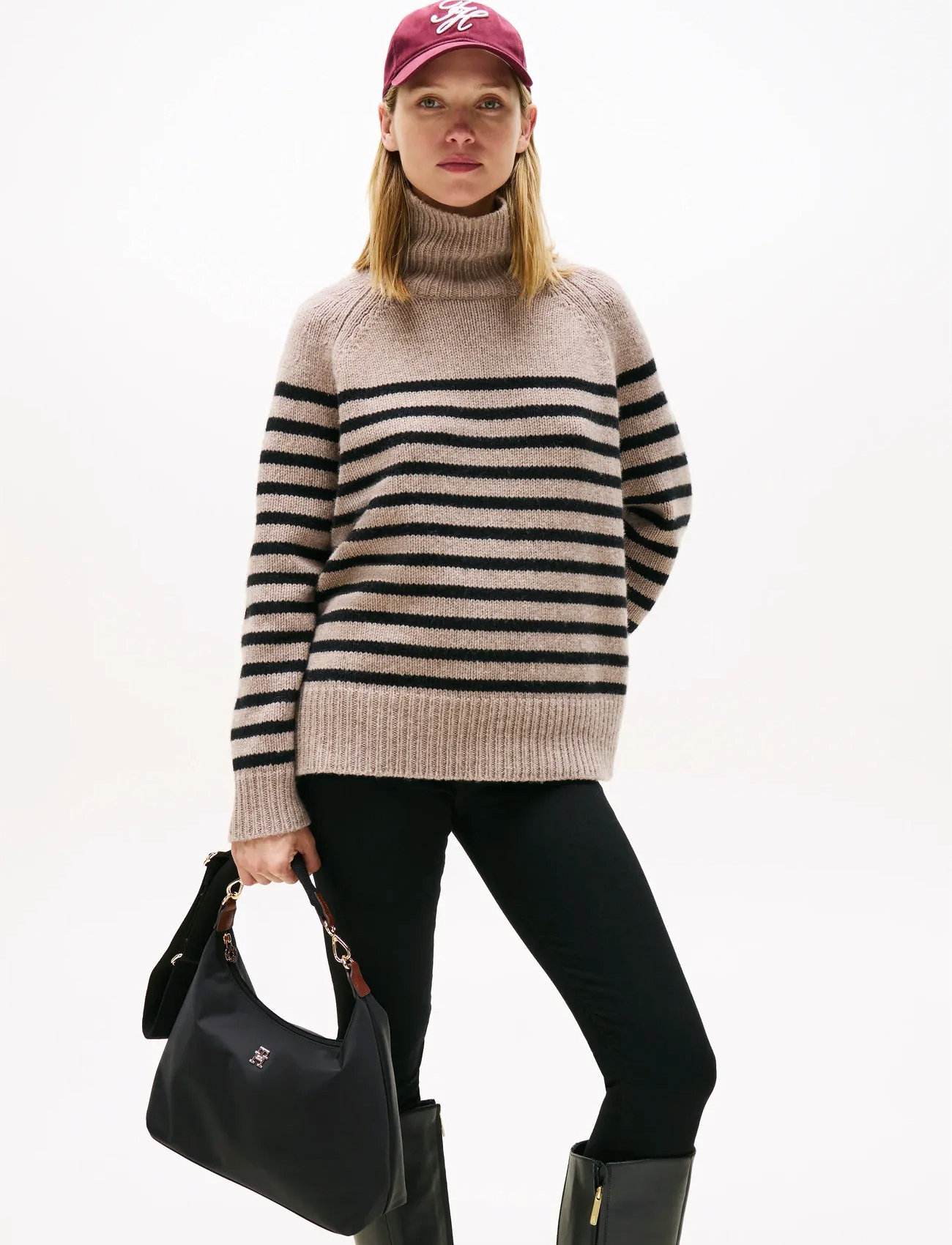 Tommy Hilfiger Popette Shoulder Bag, One Size, Black, Tasker > Små Skuldertasker-Crossbody-Tasker, Dame