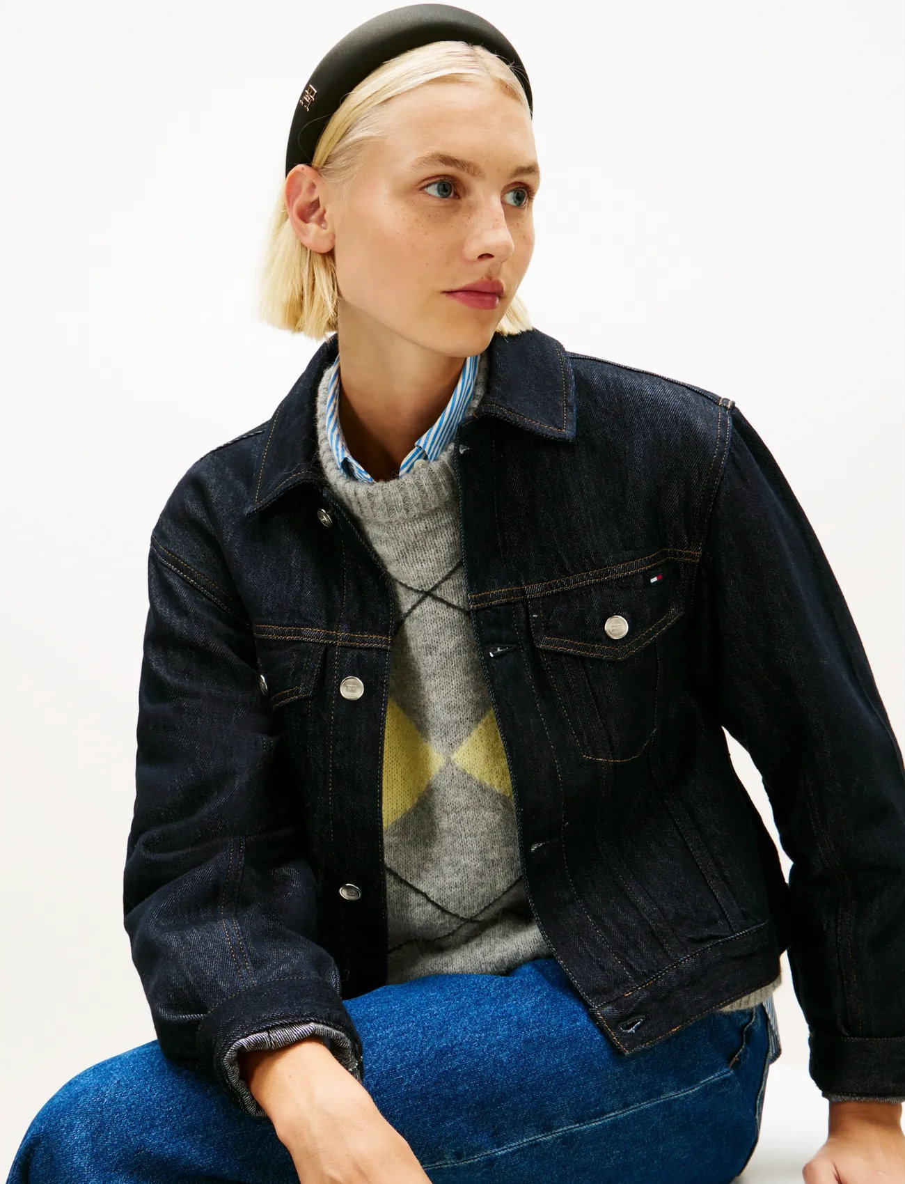 Tommy Hilfiger Th Elevated Chic Headband, One Size, Black, Hårtilbehør > Hårbånd, Dame