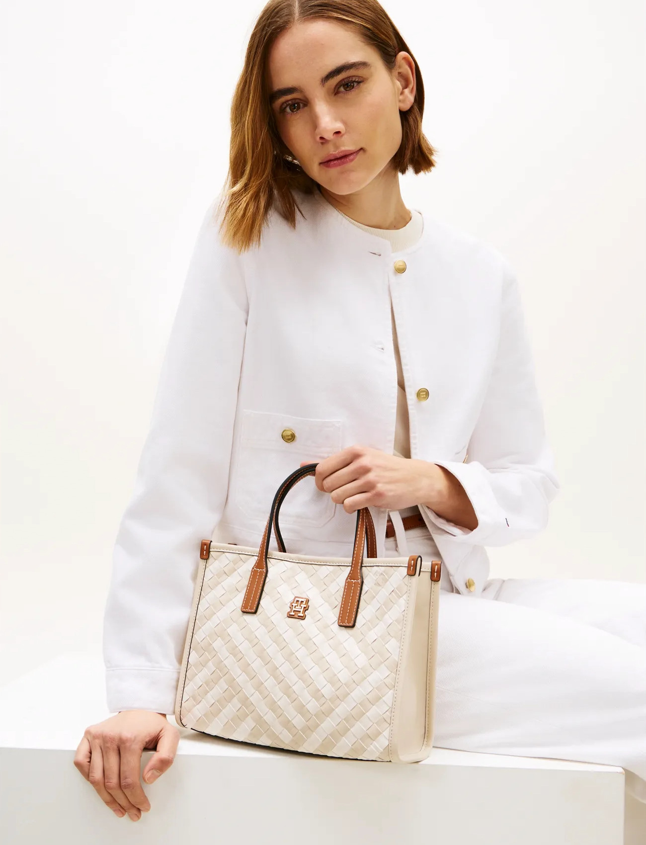 Tommy Hilfiger Th City Mini Tote, One Size, Beige, Tasker > Totes, Dame