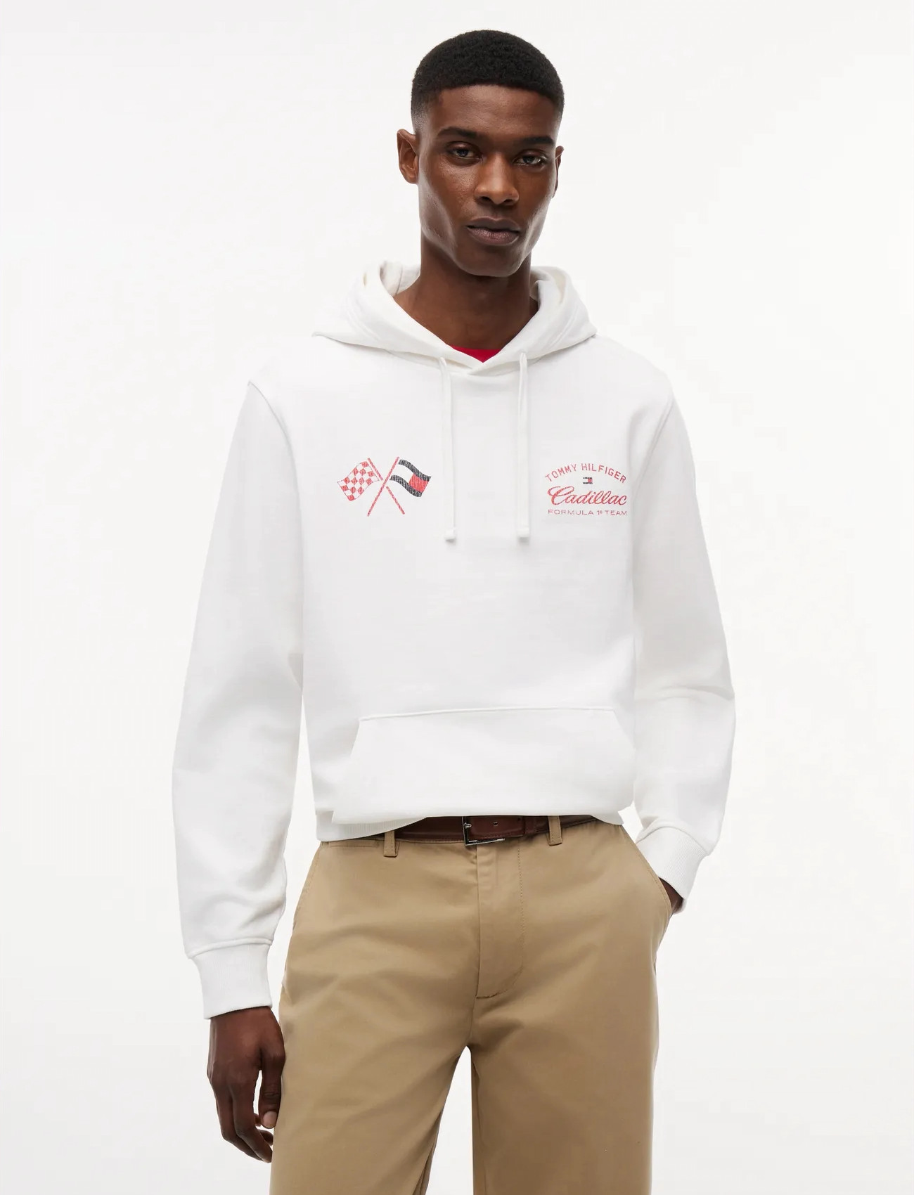Tommy Hilfiger Th X Cf1 Varsity Graphic Hoodie, XXL, White, Sweatshirts & Hættetrøjer > Hættetrøjer, Dame