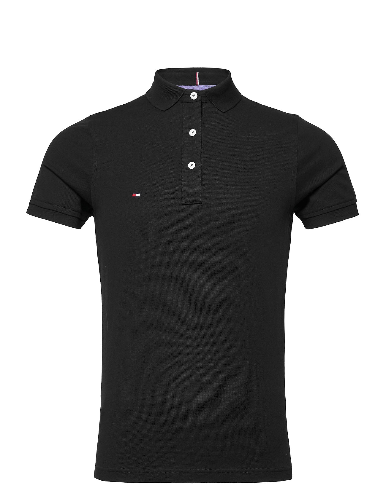 Core Tommy Slim Polo Polos Short-sleeved Musta Tommy Hilfiger