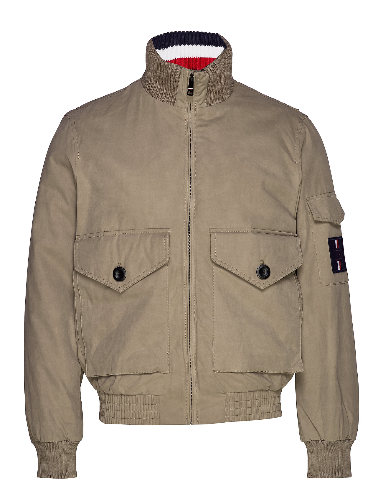 tommy hilfiger khaki bomber jacket