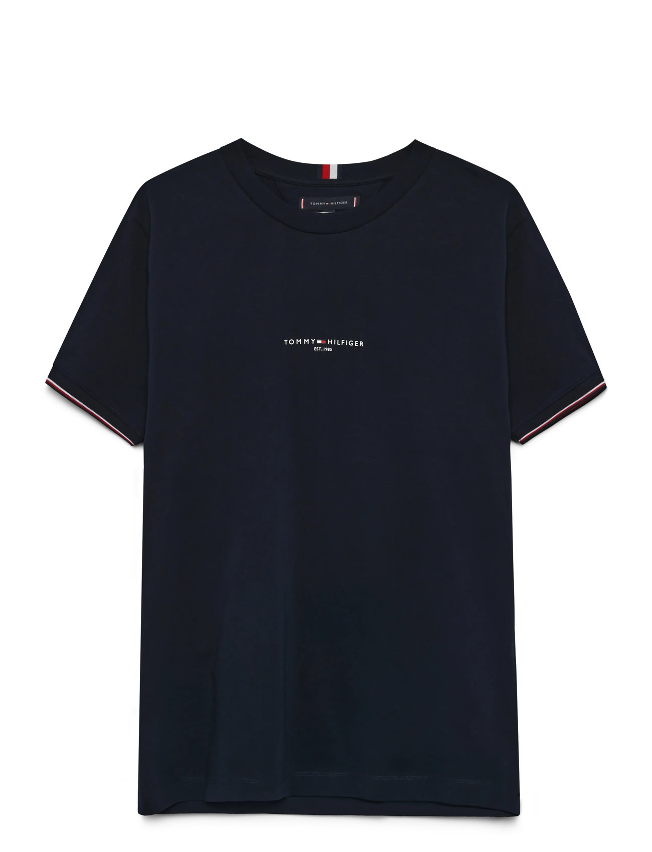 TOMMY HILFIGER Tommy Logo Tipped Tee Navy - L - Herren
