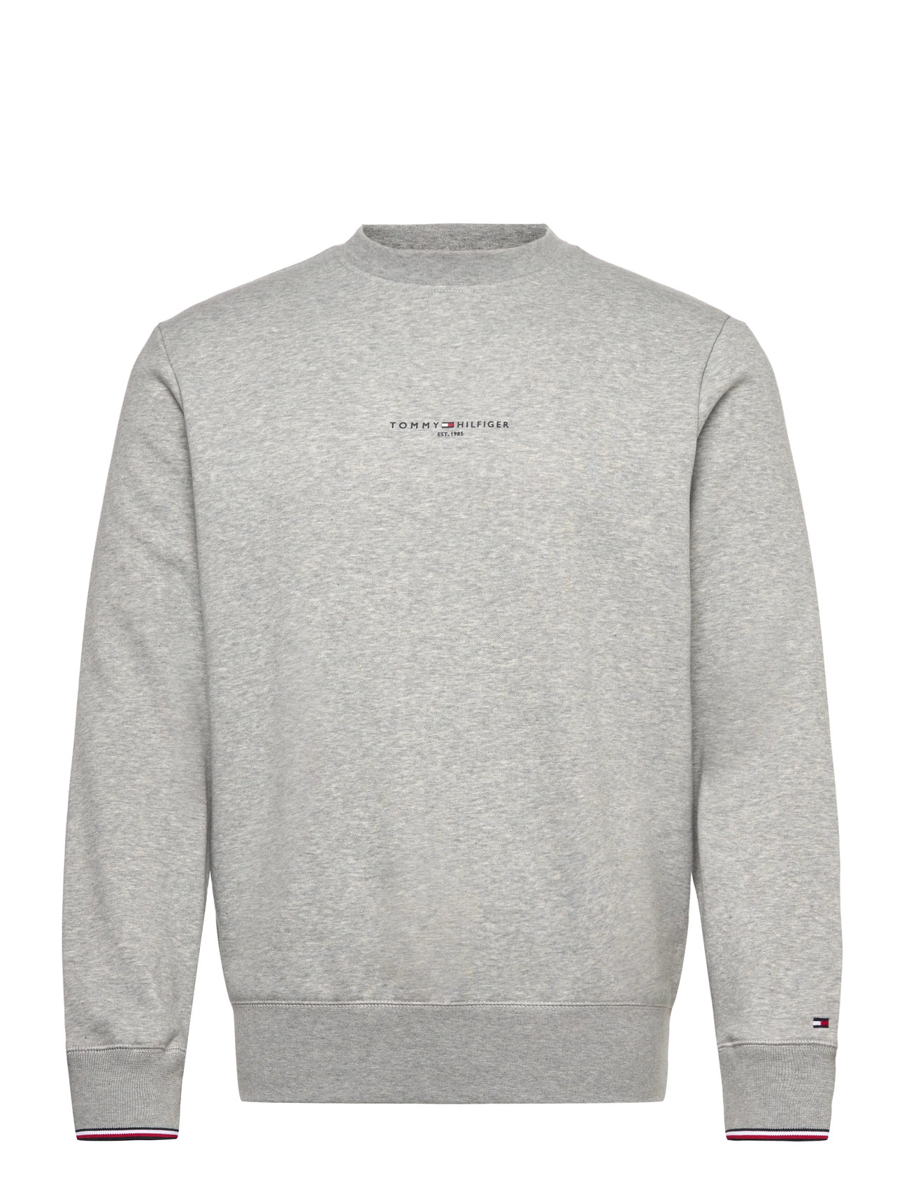 TOMMY HILFIGER Tommy Logo Tipped Crewneck Grau - M - Herren