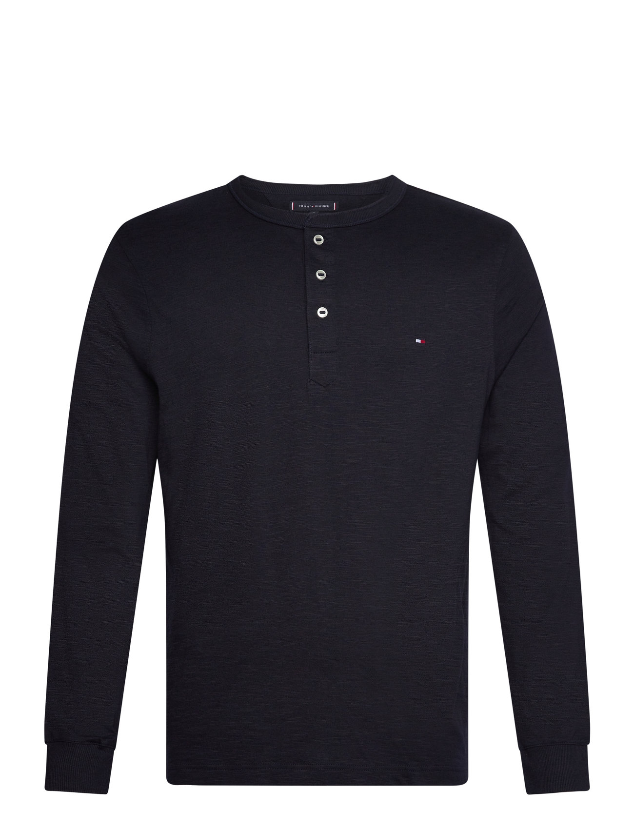Slub Henley Ls Tee Black Tommy Hilfiger 86331