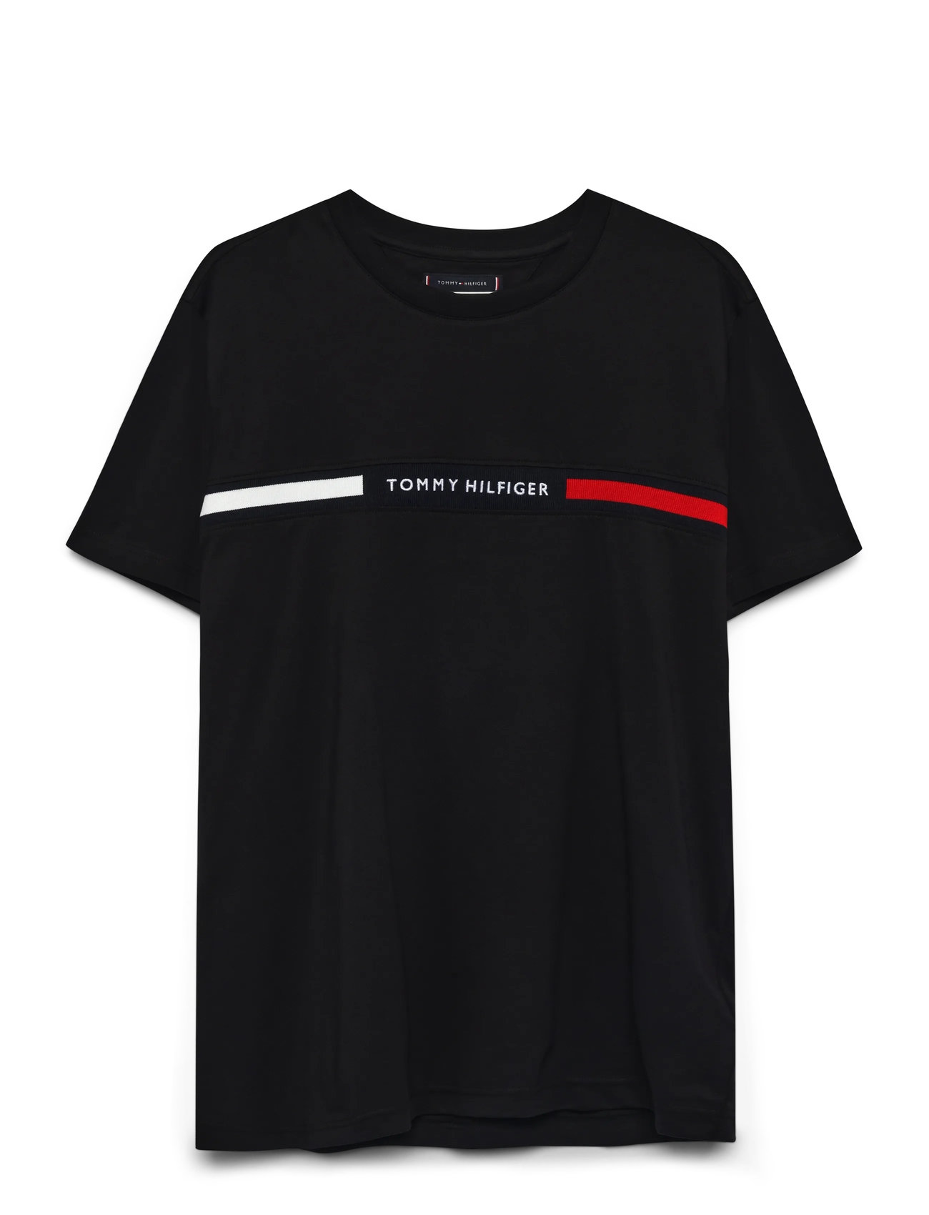Tommy Hilfiger Hilfiger Chest Insert Tee, XXL, Black, T-Shirts > Kortærmede, Herre