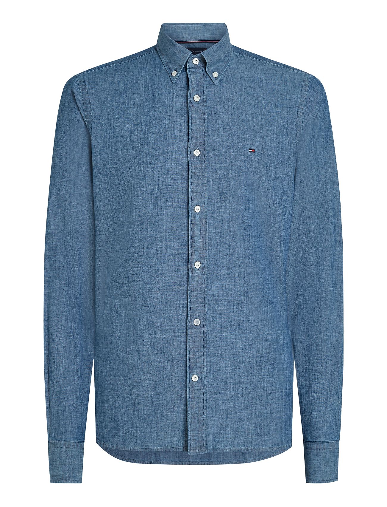 Chambray Solid Rf Shirt Blue Tommy Hilfiger