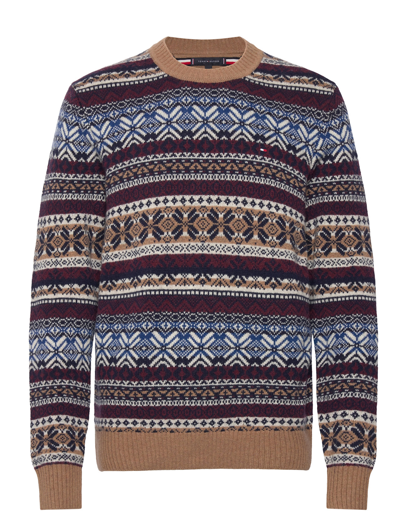 Gifting Wool Blend Fairisle C Nk Blue Tommy Hilfiger