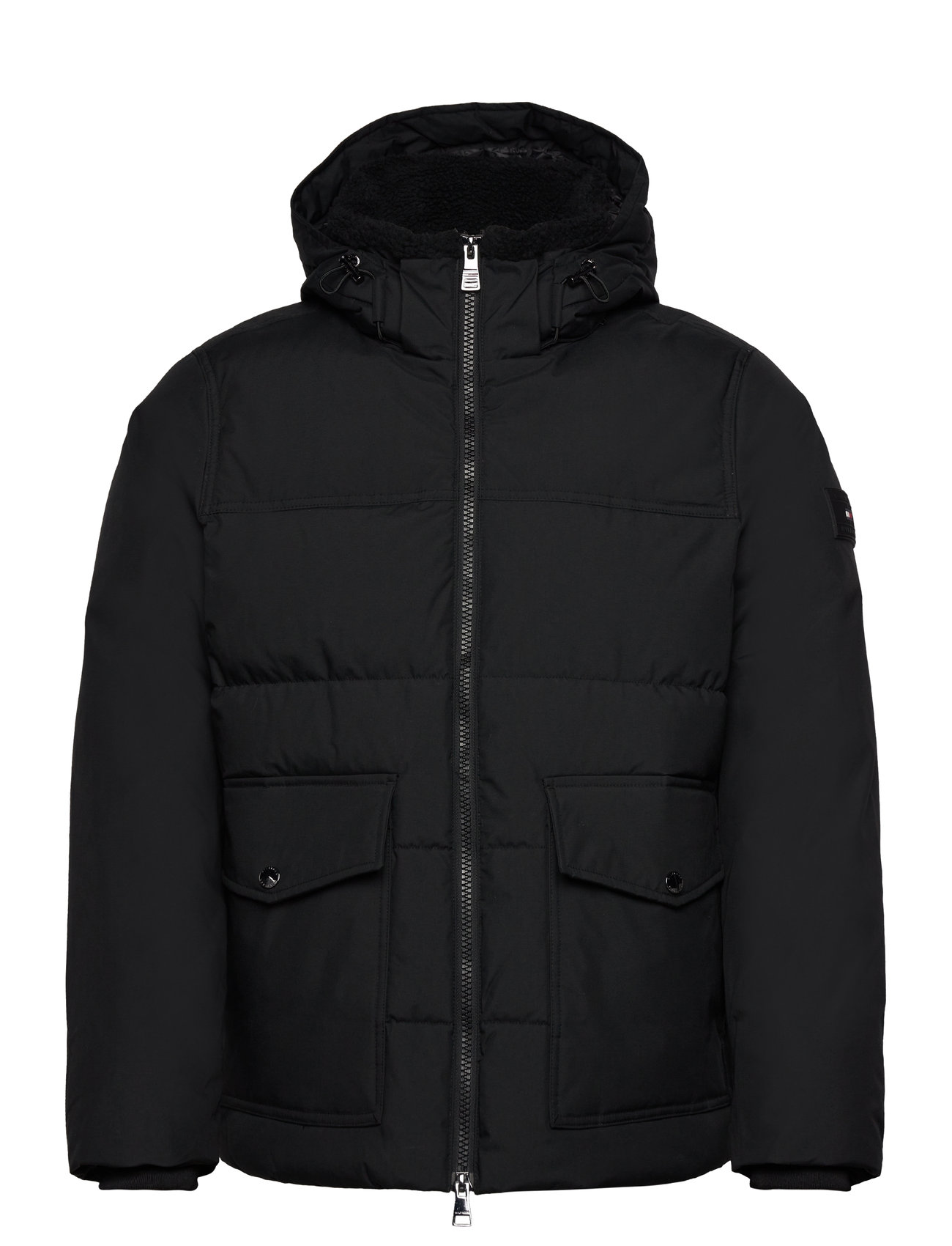 Rockie Utility Hooded Jacket Foret Jakke Black Tommy Hilfiger