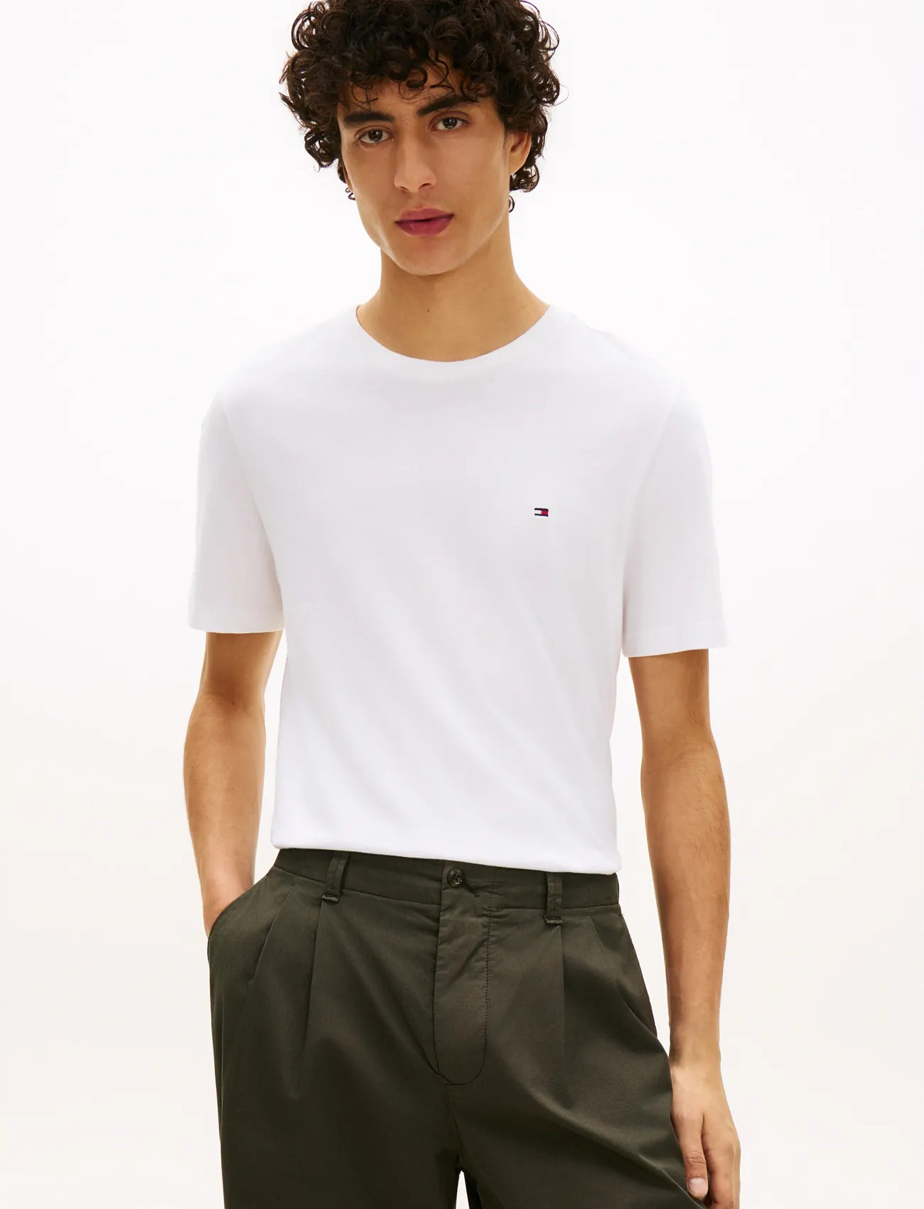 Tommy Hilfiger Essential Reg Fit Solid Tee, XXL, White, T-Shirts > Kortærmede, Herre
