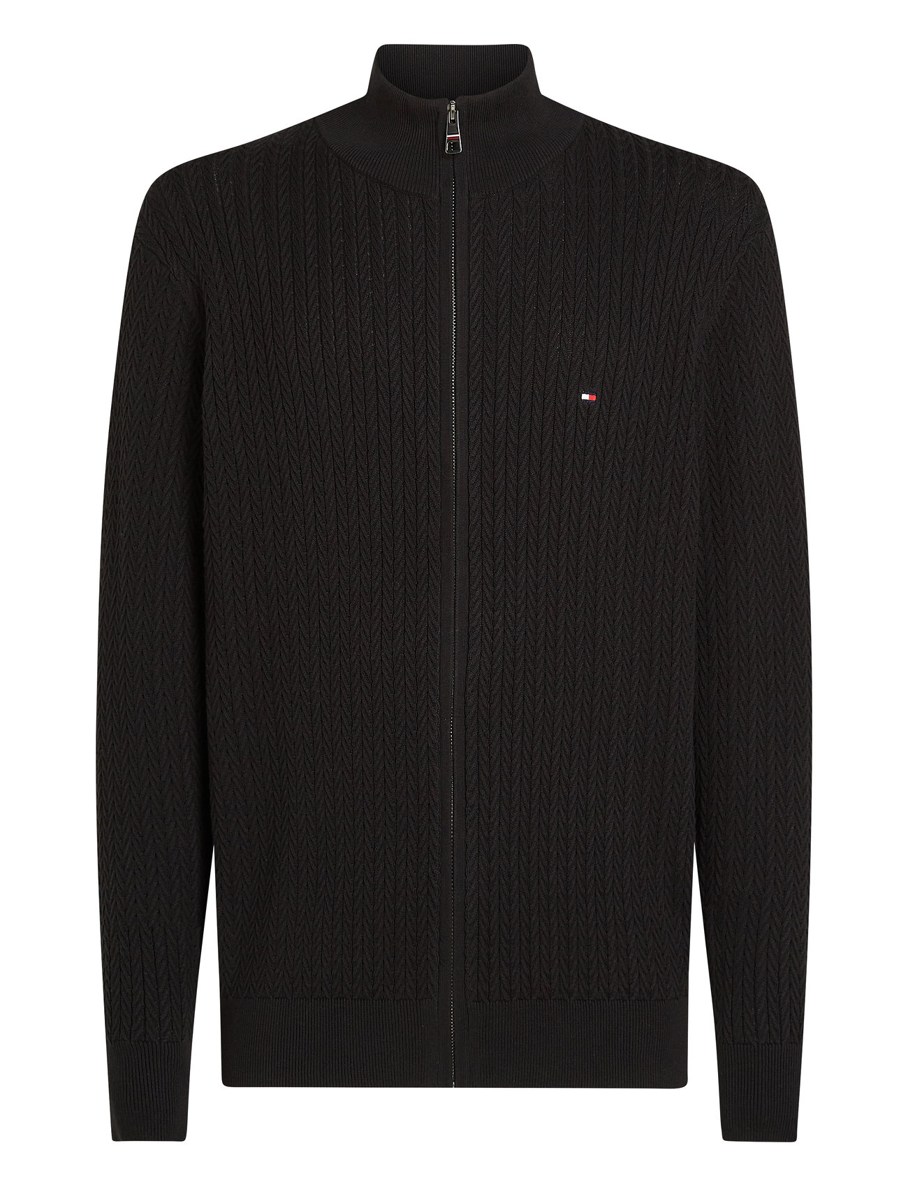 Tommy Hilfiger Herringb Structure Zip Thru Svart