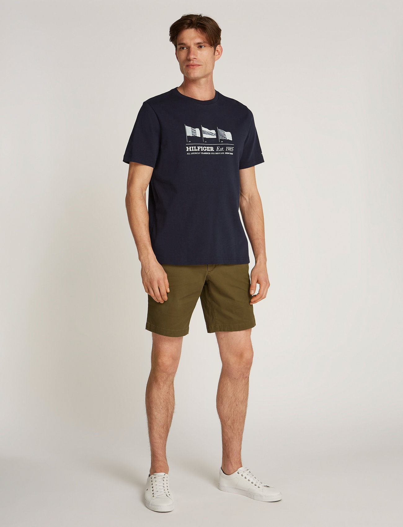 Tommy Hilfiger Hilfiger Flags Tee, M, Navy, T-Shirts > Kortærmede, Herre