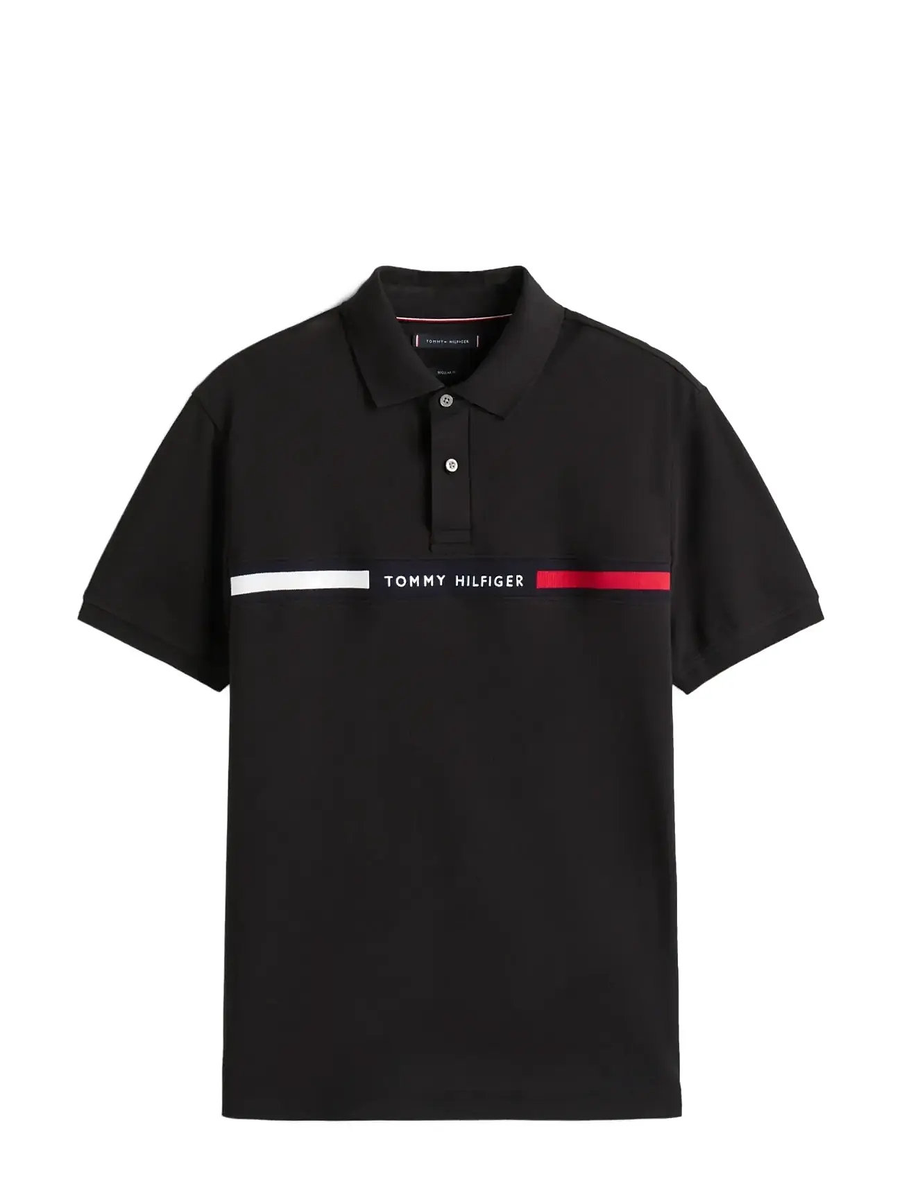 TOMMY HILFIGER Hilfiger Chest Insert Reg Polo Schwarz - L - Herren