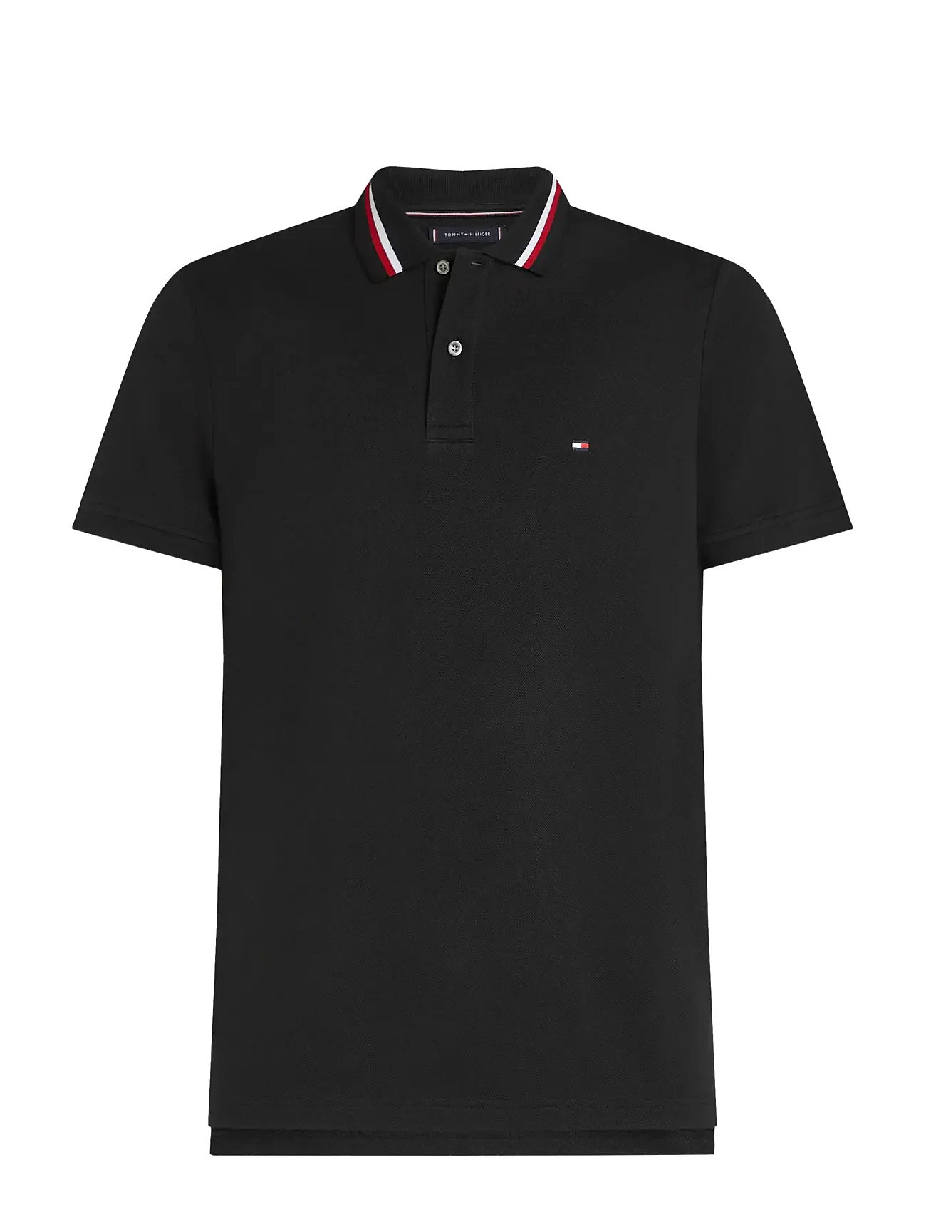 TOMMY HILFIGER Rwb Collar Reg Polo Schwarz - L - Herren