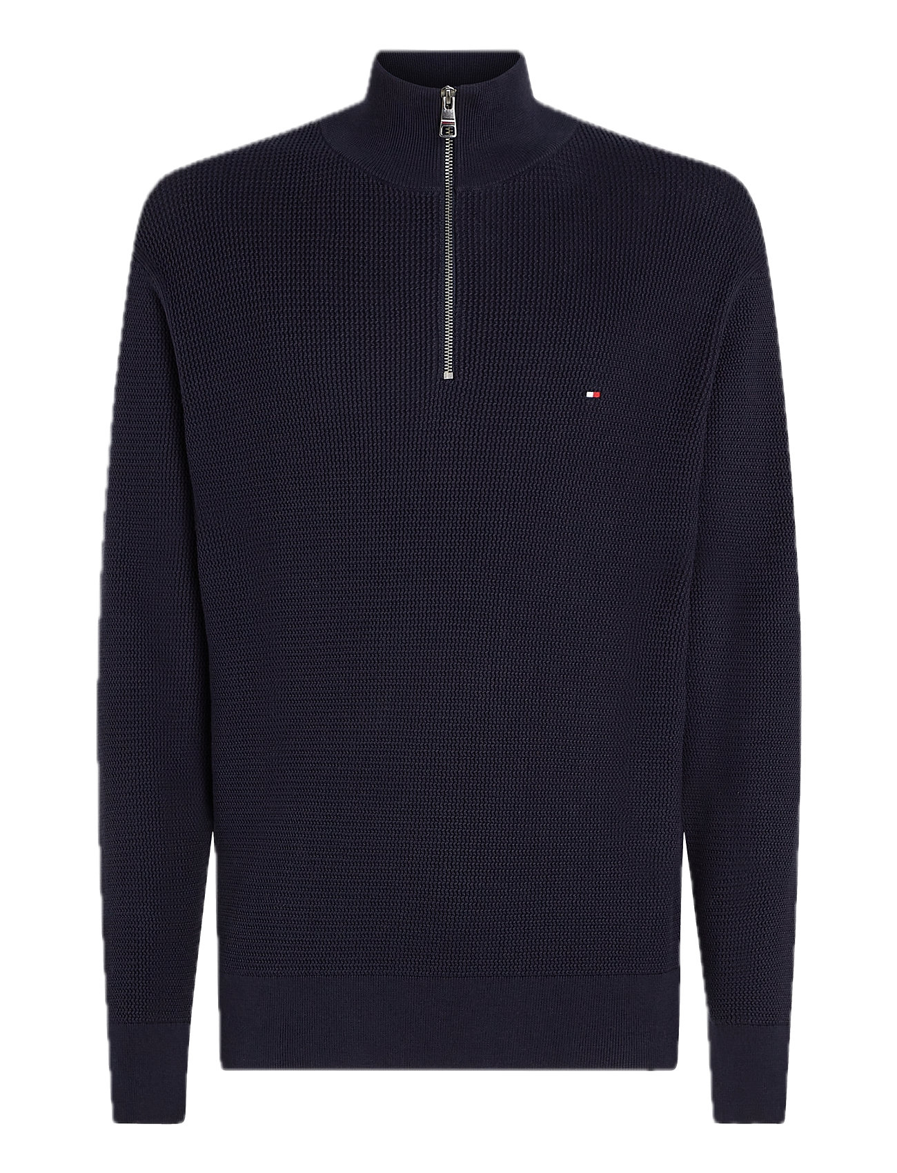 Tommy Hilfiger Racking Structure Zip Mock Marinblå