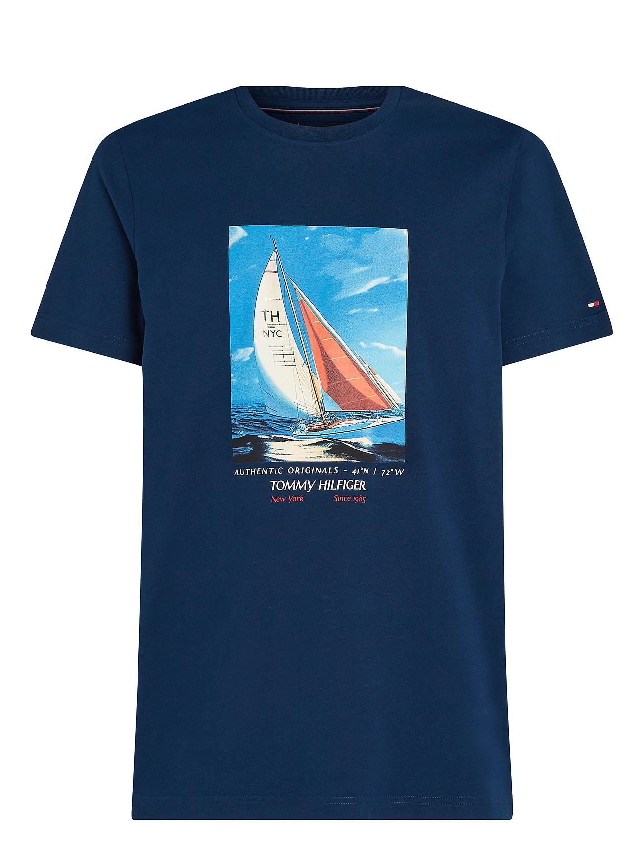 TOMMY HILFIGER Hilfiger Color Photo Print Tee Navy - S - Herren