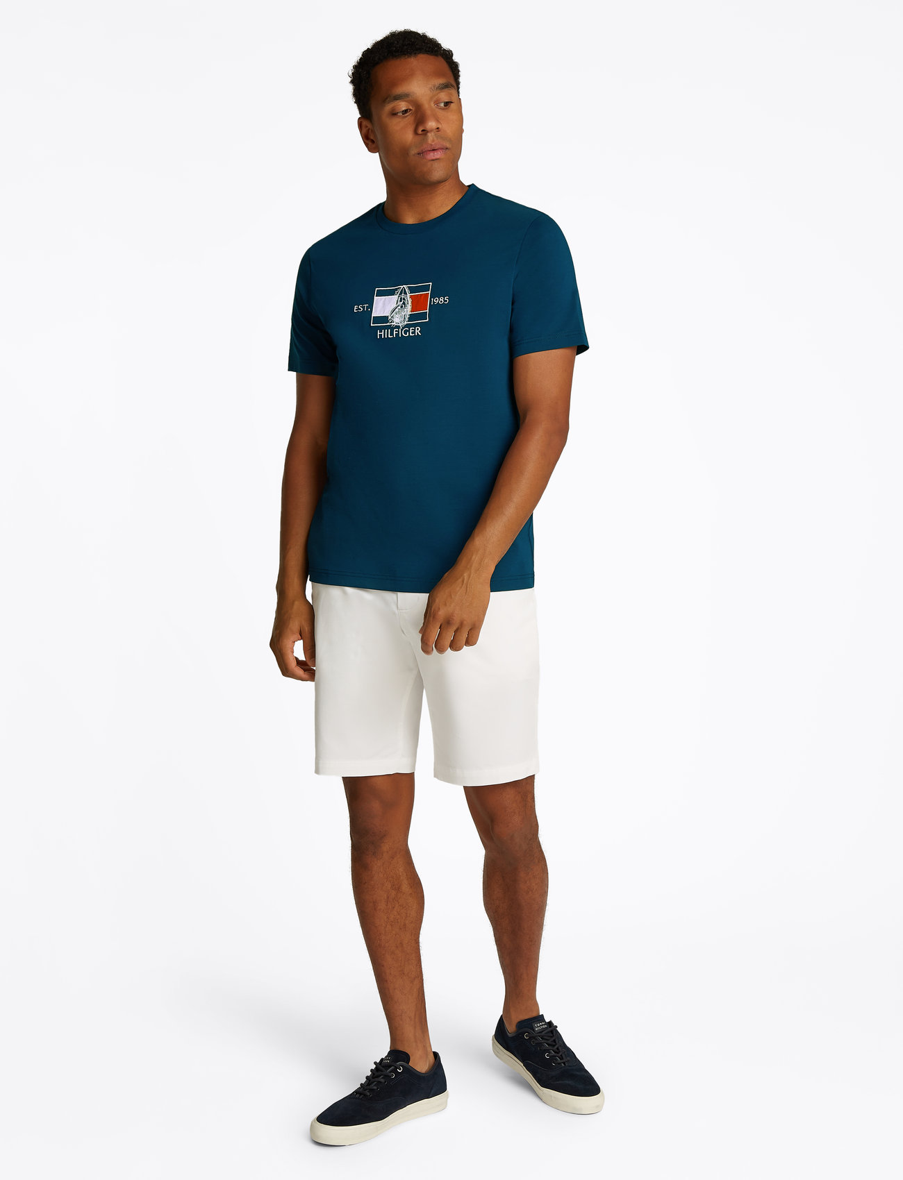 Tommy Hilfiger Hilfiger Flag Sailing Tee, S, Navy, T-Shirts > Kortærmede, Herre