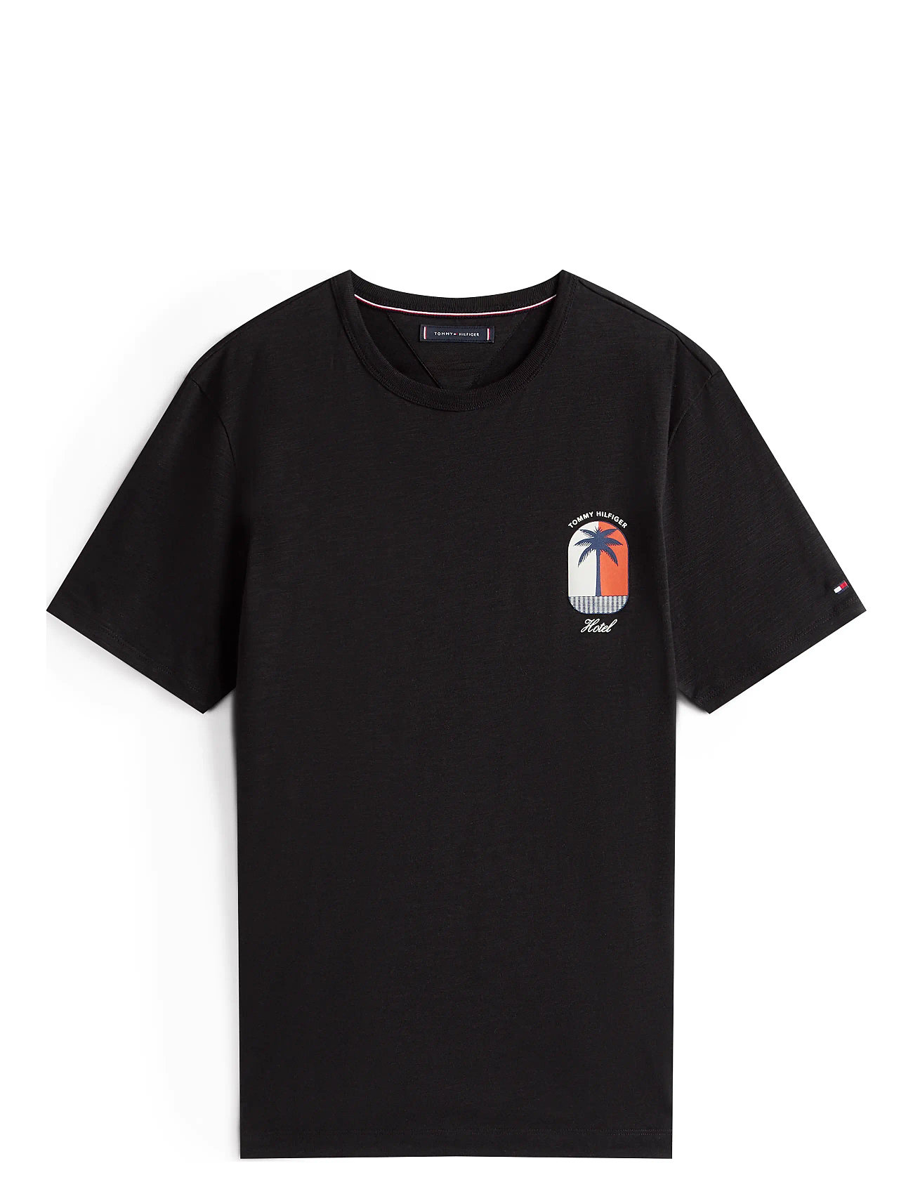 TOMMY HILFIGER Palm Tree Label Tee Schwarz - S - Herren