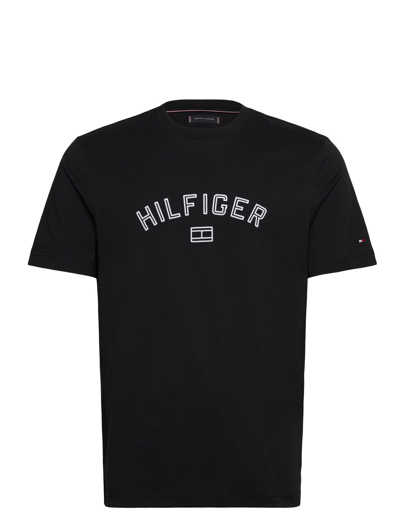 TOMMY HILFIGER Hilfiger Flock Tee Schwarz - S - Herren
