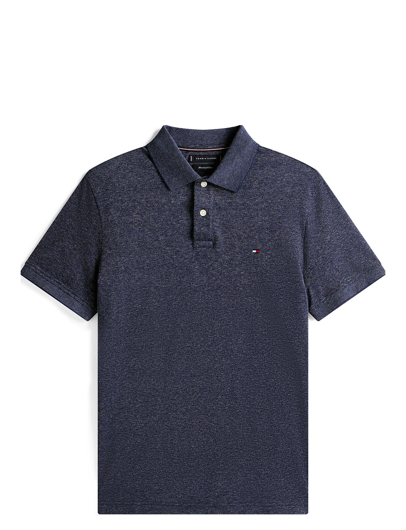 TOMMY HILFIGER Mercerised Two Tone Reg Polo Navy - M - Herren