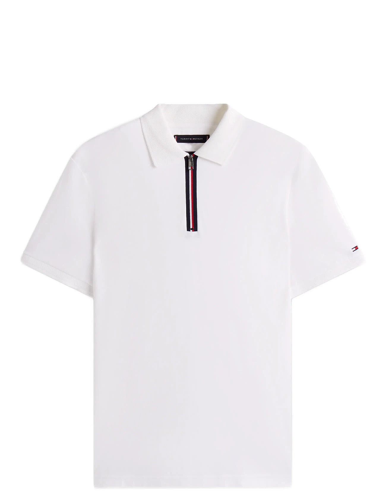 TOMMY HILFIGER Interlock Zip Reg Polo Weiß - XXL - Herren