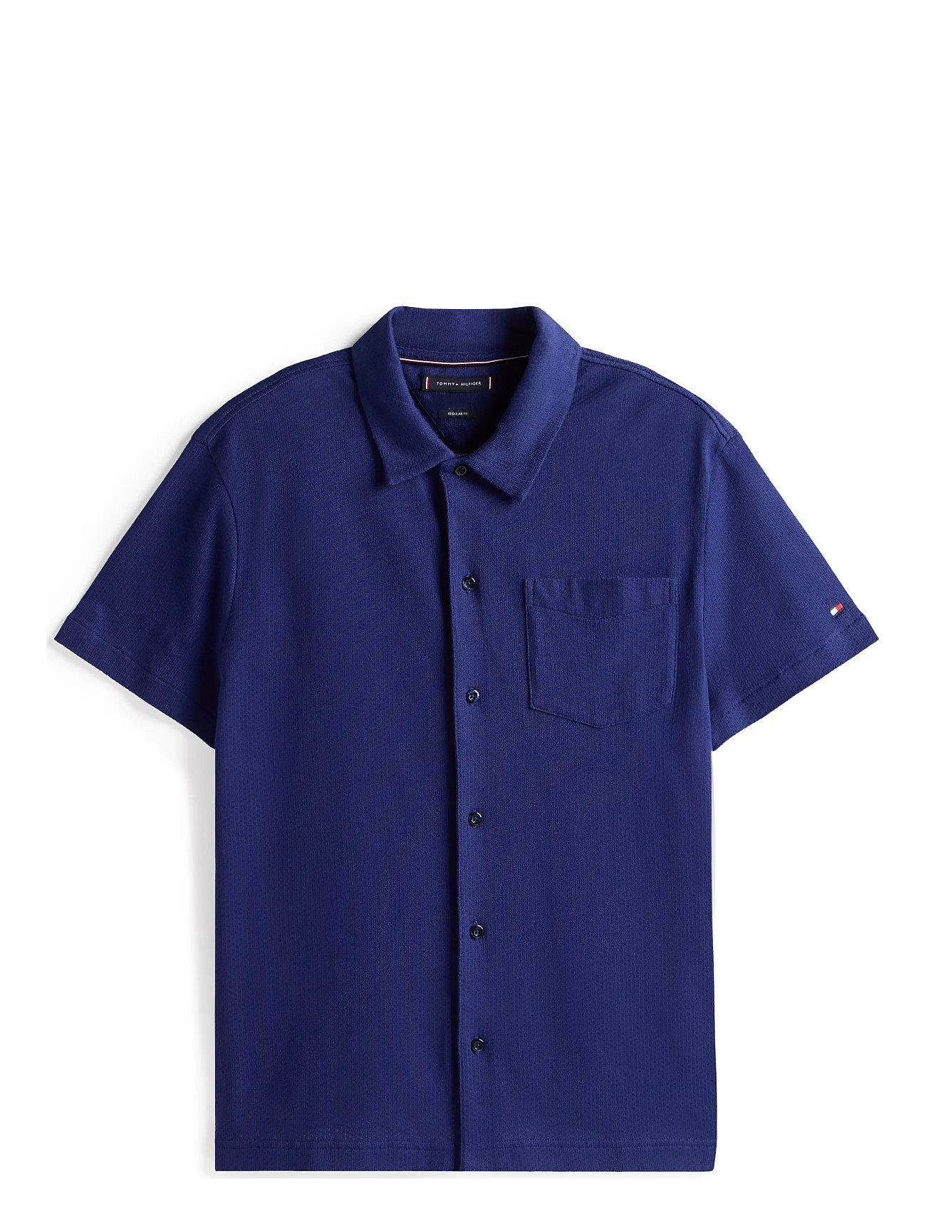 TOMMY HILFIGER Open Knit Full Placket Reg Polo Blau - XXL - Herren
