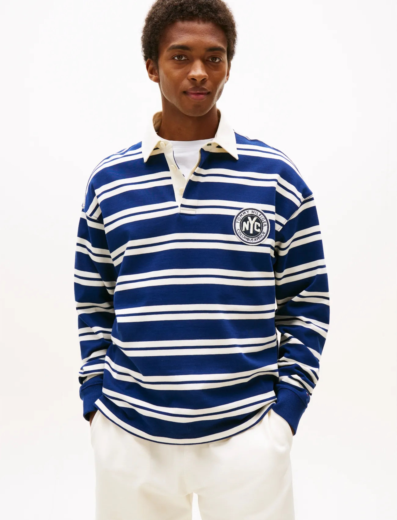 Tommy Hilfiger Authentic Stripe Rugby, XXL, Blue, Poloer > Langærmede, Herre