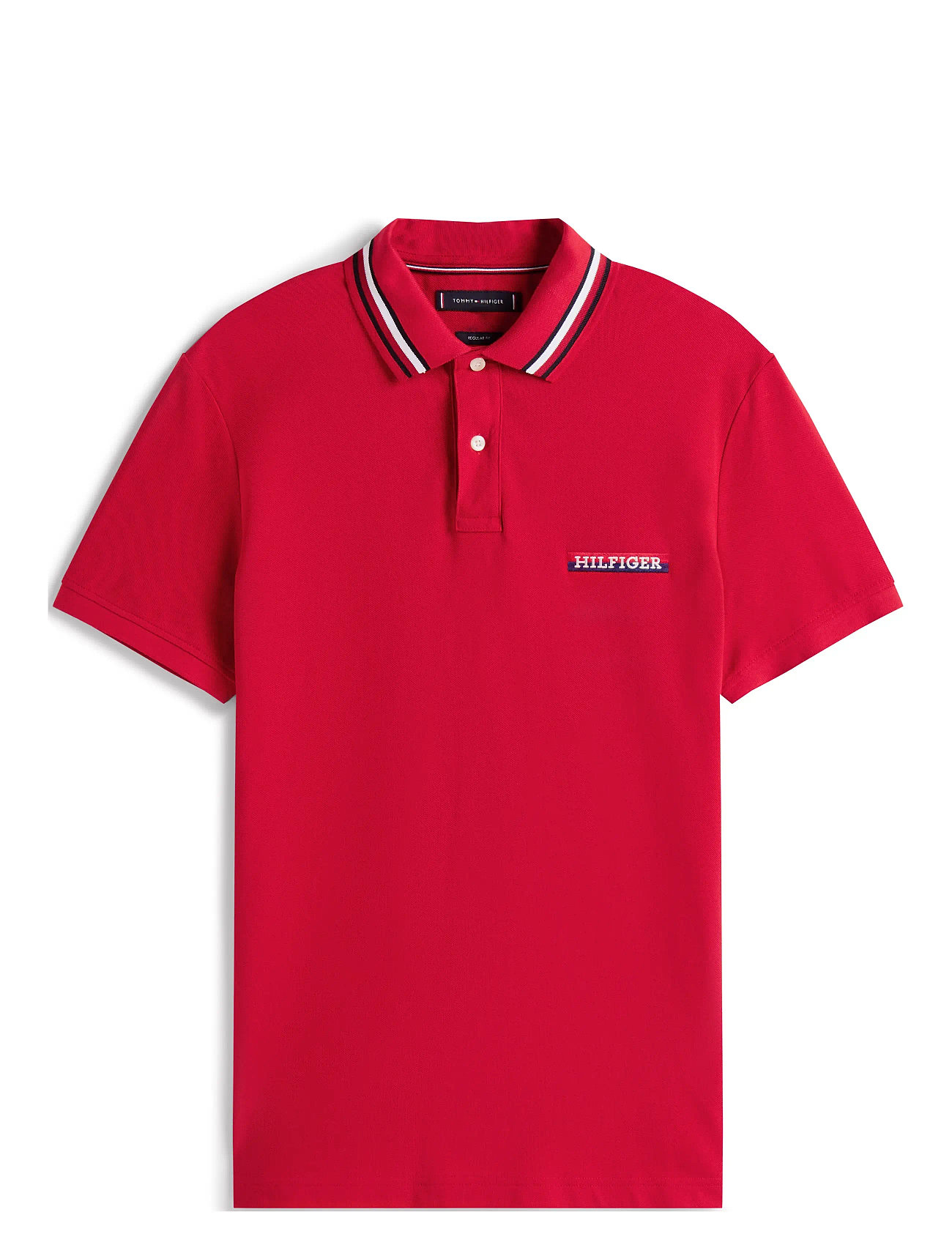 TOMMY HILFIGER Hilfiger Tipped Reg Polo Rot - M - Herren
