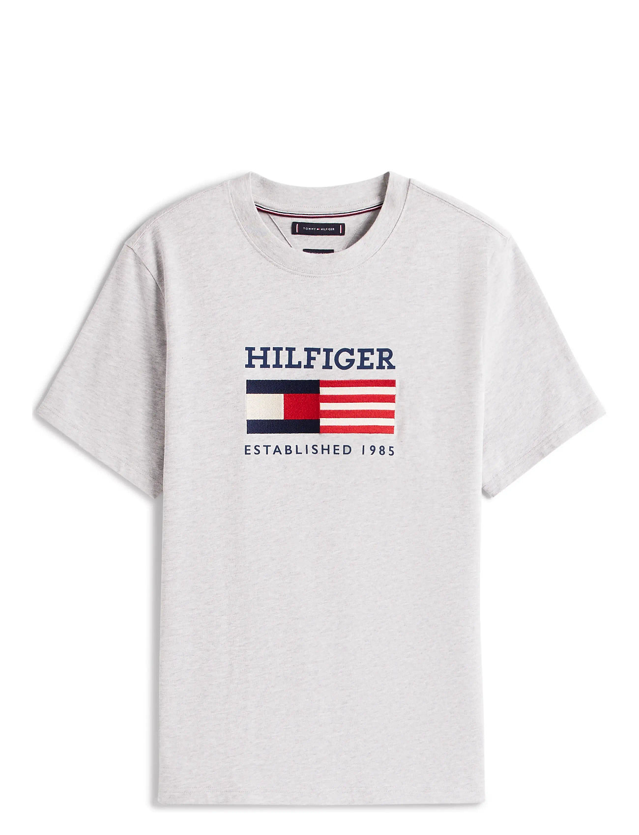 TOMMY HILFIGER Americana Monotype Flag Box Tee Grau - L - Herren