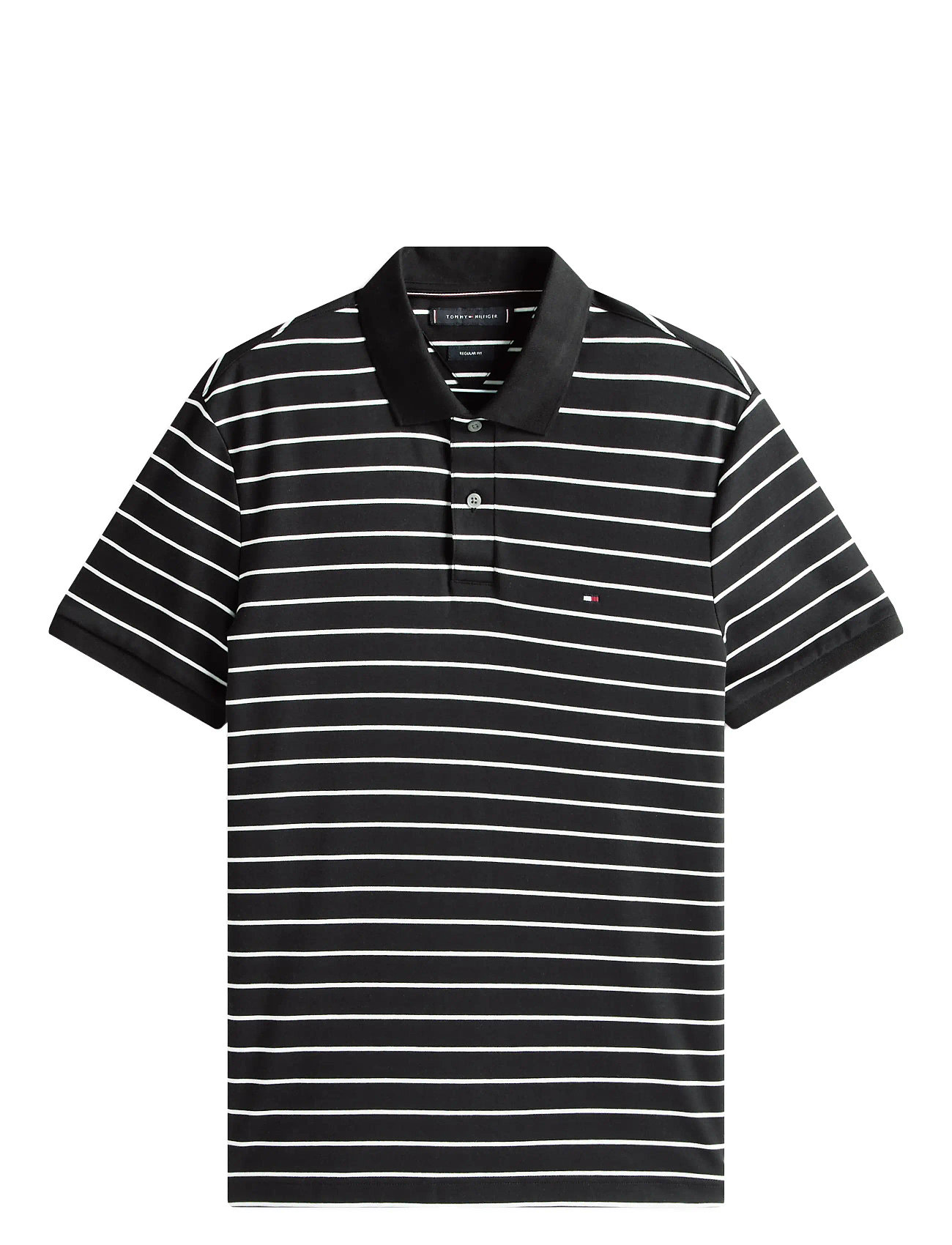 TOMMY HILFIGER Liquid Baumwolle Reg Seasonal Polo Schwarz - M - Herren