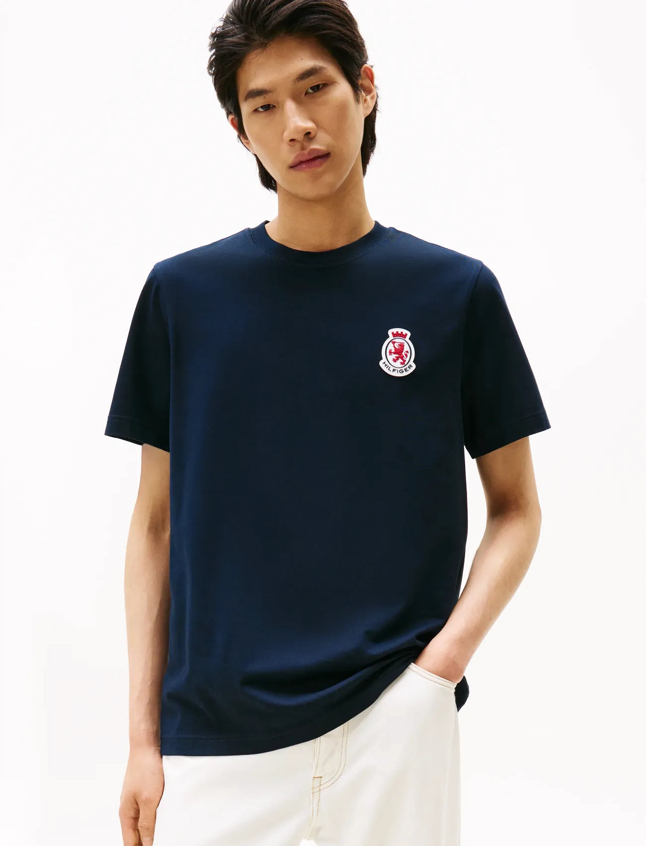 Tommy Hilfiger Rwb Crest Tee, M, Navy, T-Shirts > Kortærmede, Herre