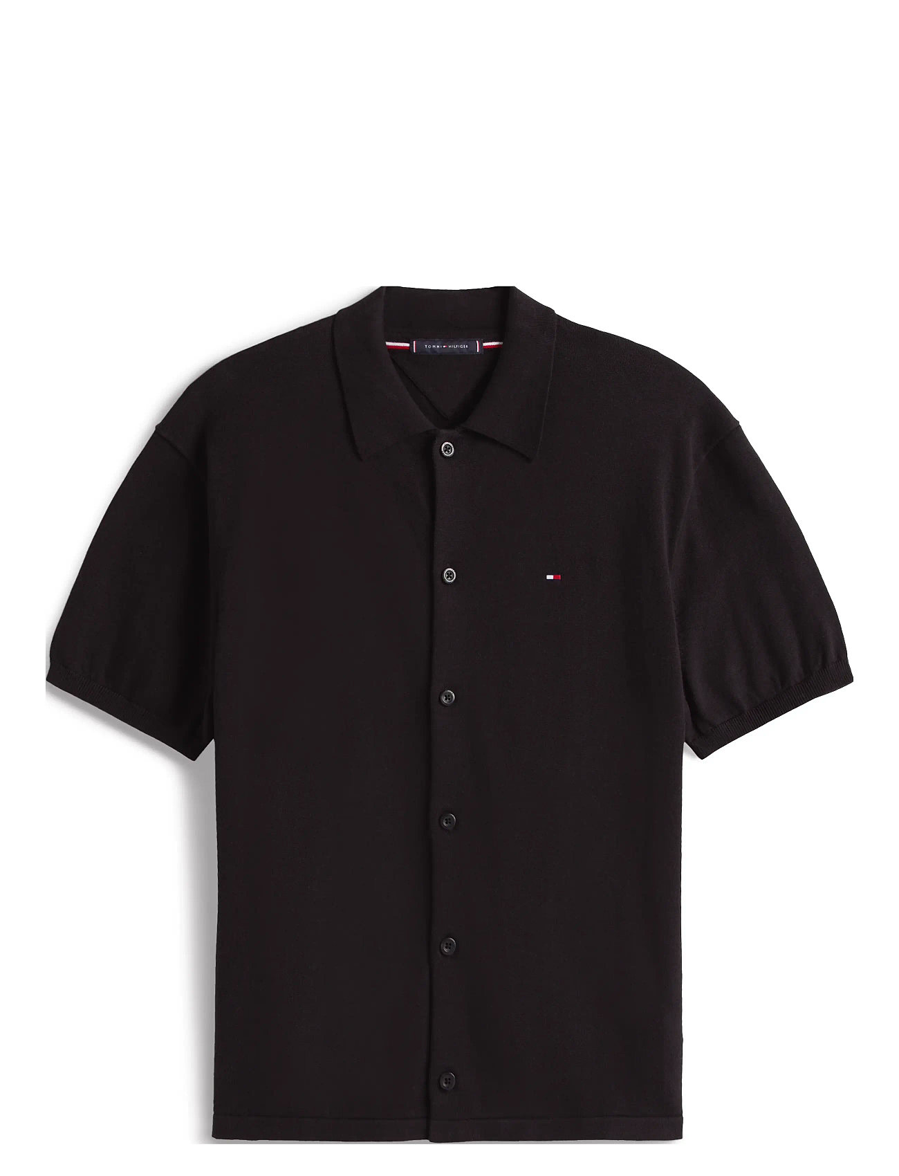 TOMMY HILFIGER Essential Baumwolle Ss Over Shirt Schwarz - L - Herren