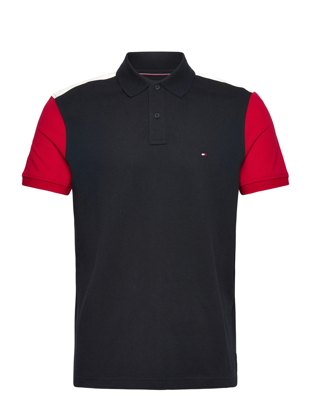 TOMMY HILFIGER Rwb Blocking Reg Polo Schwarz - S - Herren