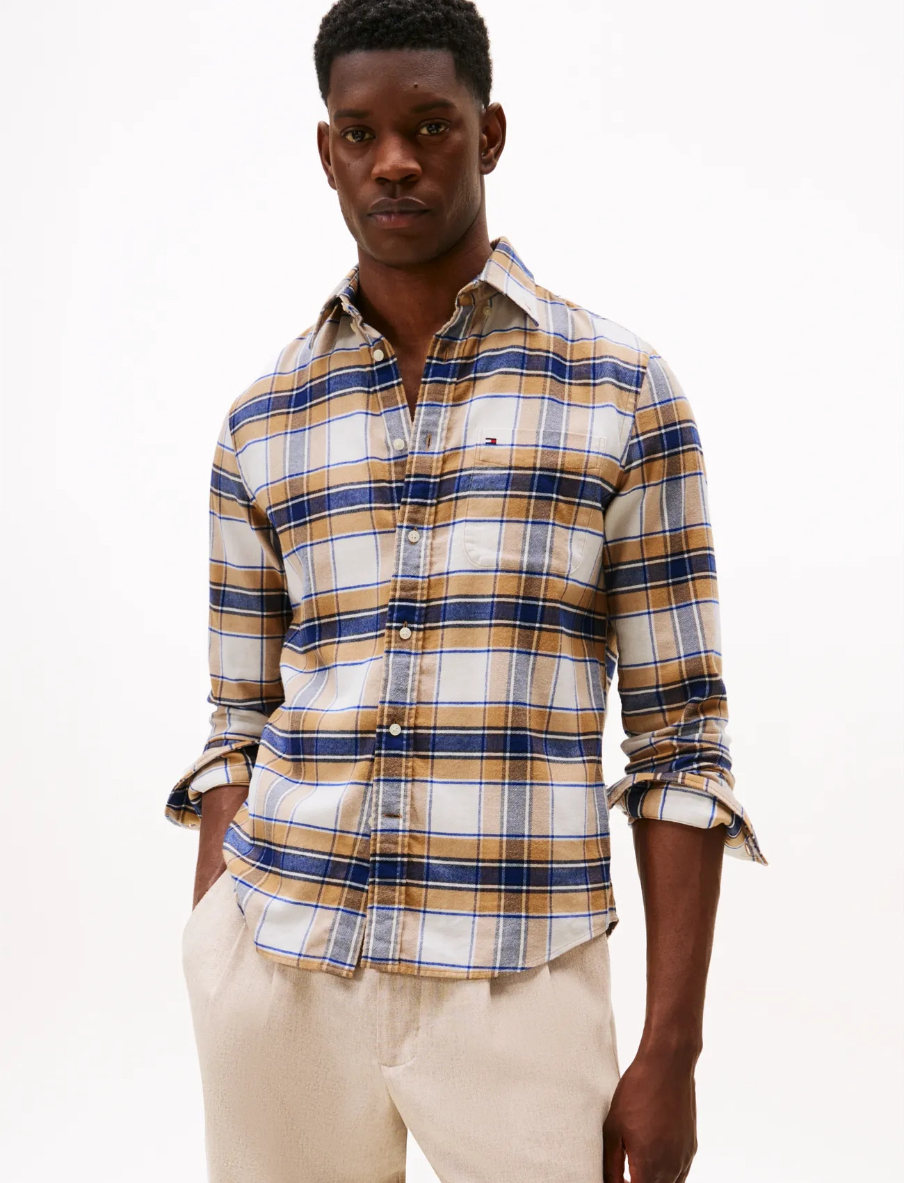 Tommy Hilfiger Hero Flannel Tartn Chck Rf Shirt, L, Multi/patterned, Skjorter > Afslappet Shirts, Herre