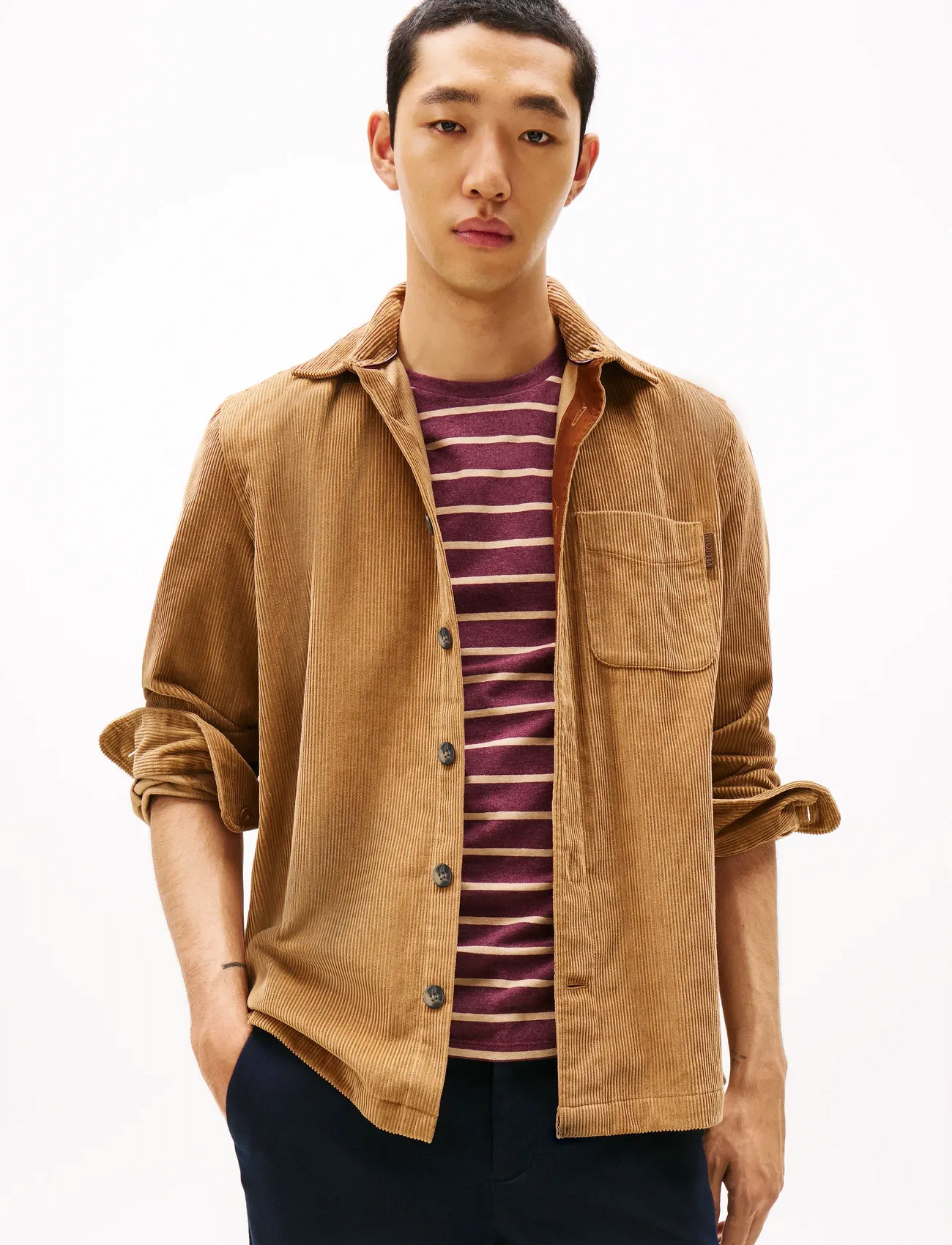 Tommy Hilfiger Corduroy Rlx Overshirt, S, Beige, Shirts > Corduroy Shirts, Herre