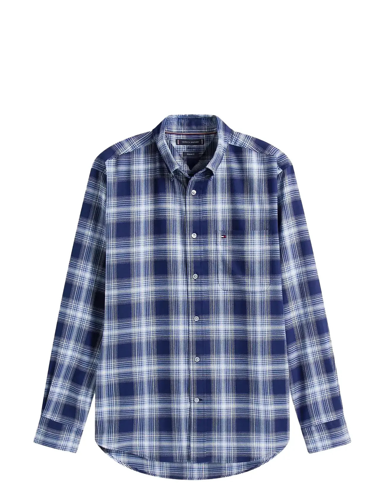 TOMMY HILFIGER Soft Touch Blnd Checked Rf Shirt Blau - L - Herren