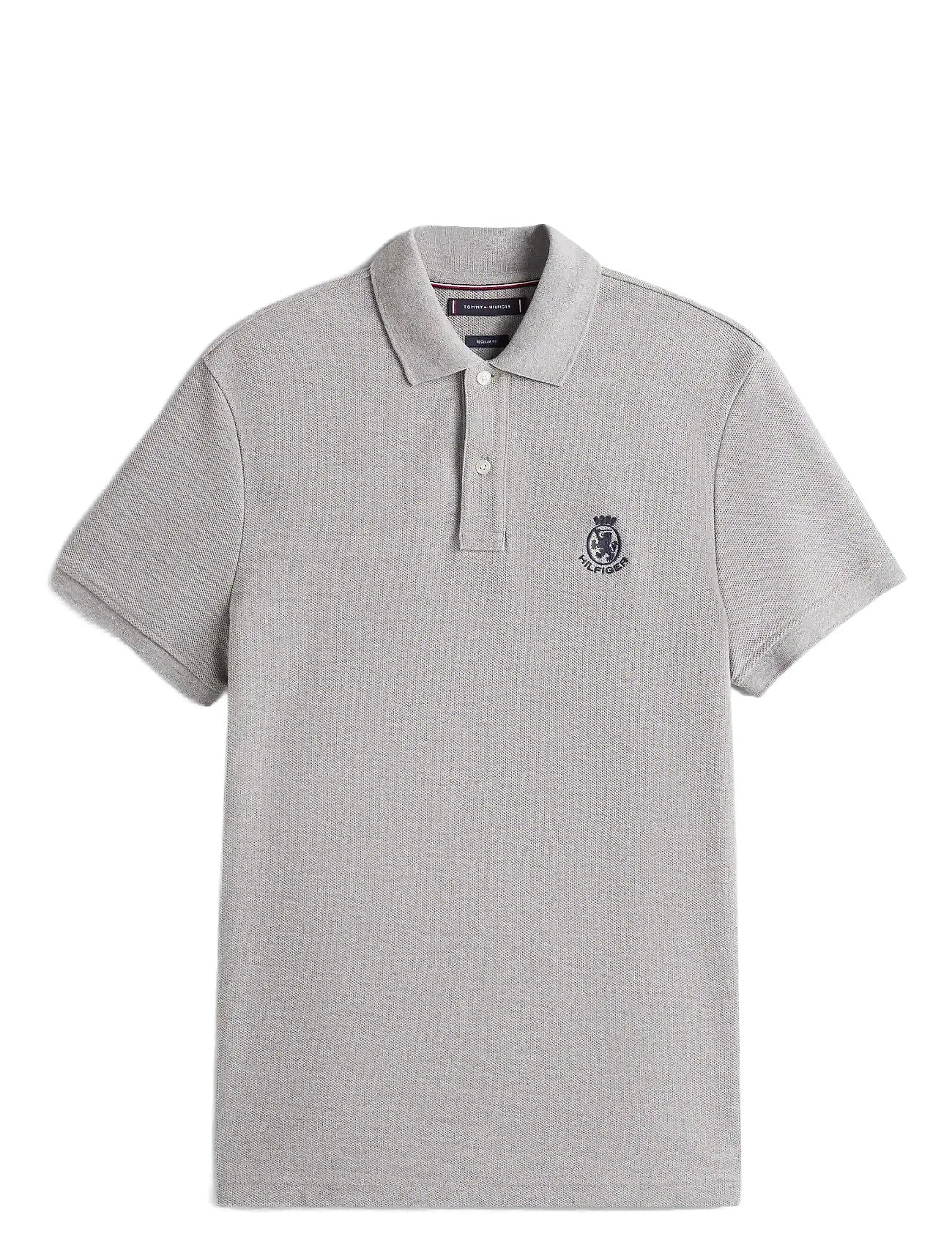 TOMMY HILFIGER Heather Crest Reg Polo Grau - L - Herren