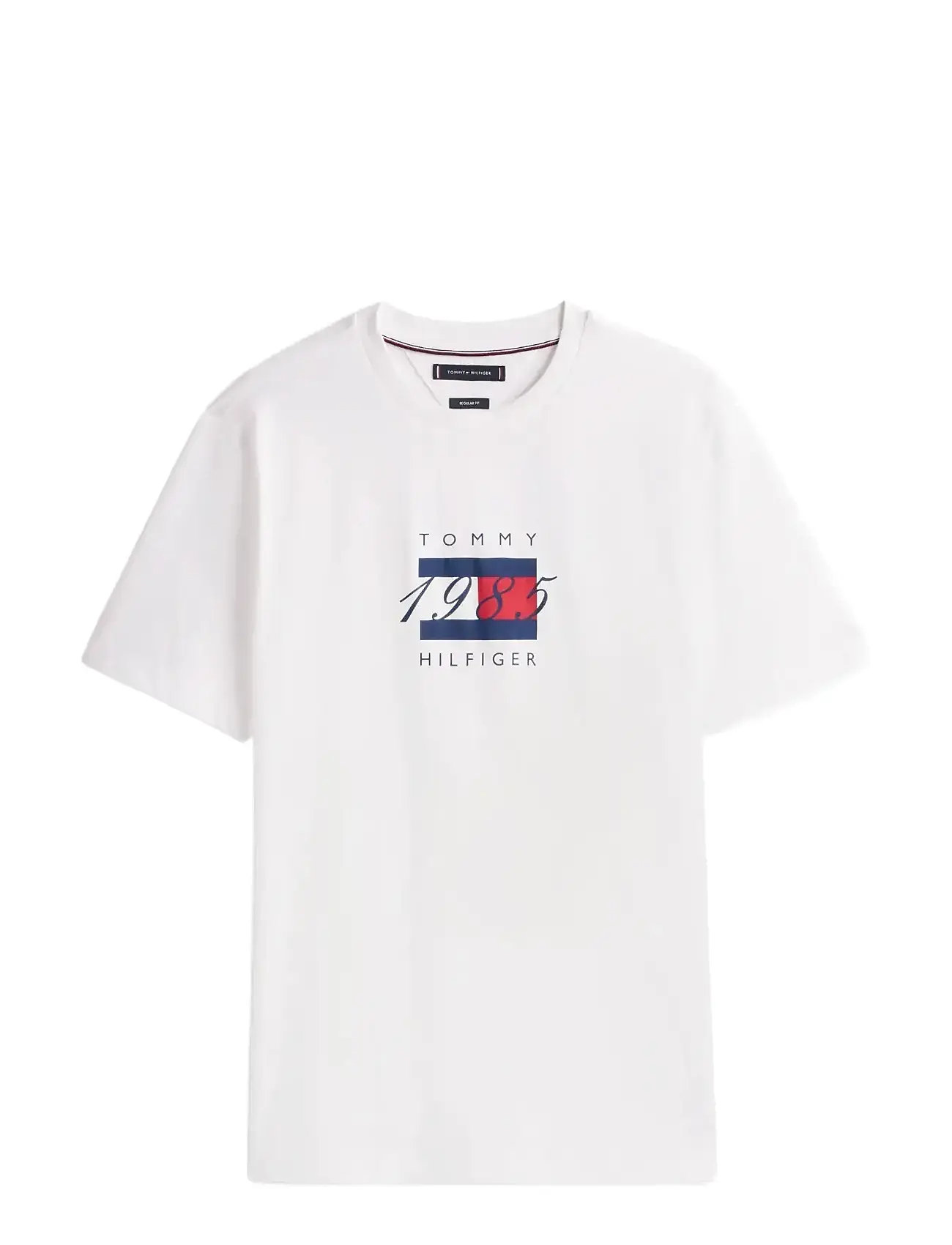 TOMMY HILFIGER Linear Flag Graphic Tee Weiß - L - Herren