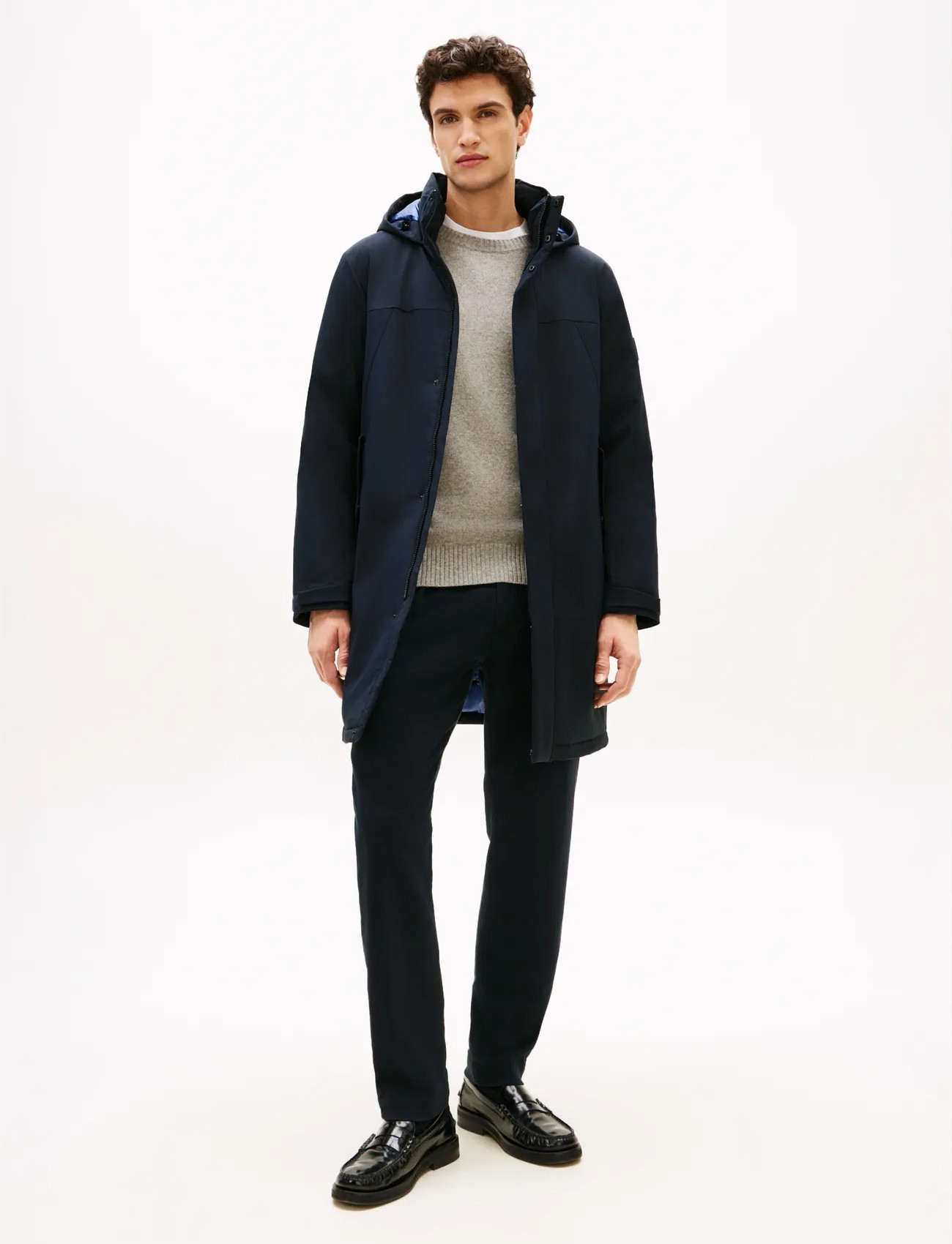 Tommy Hilfiger Tech Hooded Padded Parka, S, Navy, Jakker > Parkaer, Herre