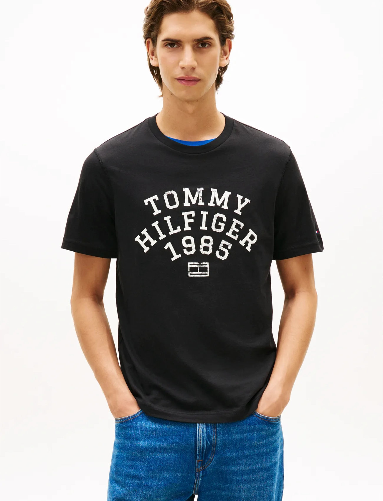 Tommy Hilfiger Hilfiger Arch Tee, XXL, Black, T-Shirts > Kortærmede, Herre