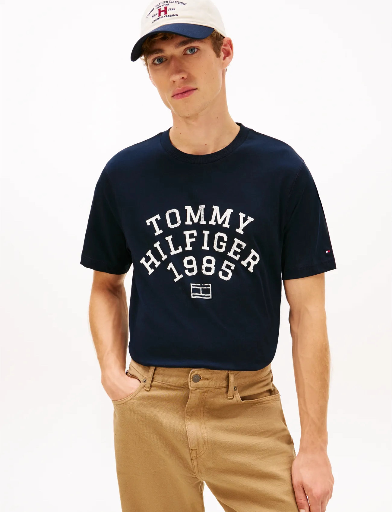 Tommy Hilfiger Hilfiger Arch Tee, XXL, Navy, T-Shirts > Kortærmede, Herre